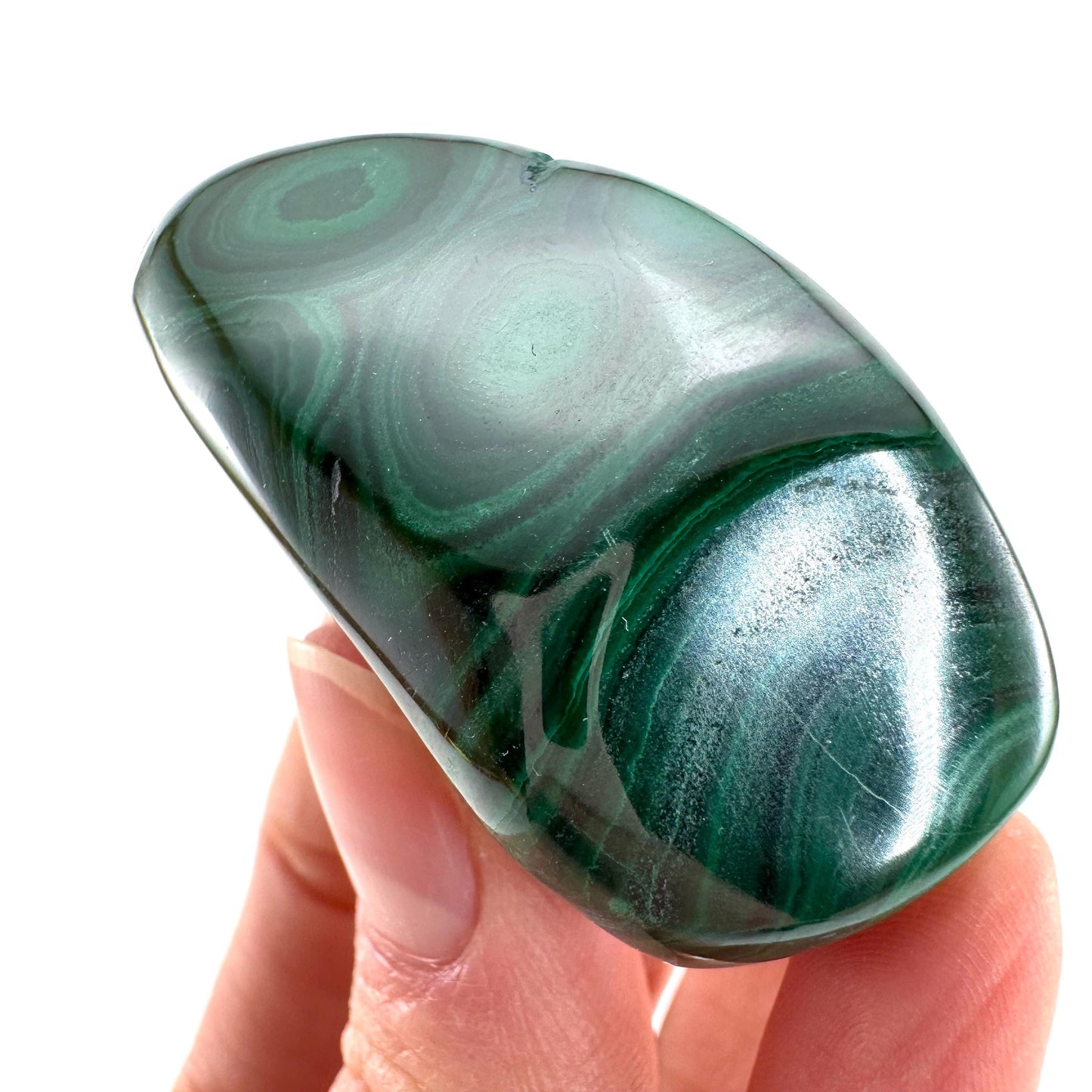 Polished Malachite (DR Congo) | natural malachite, malachite freeform, malachite, mineral specimen