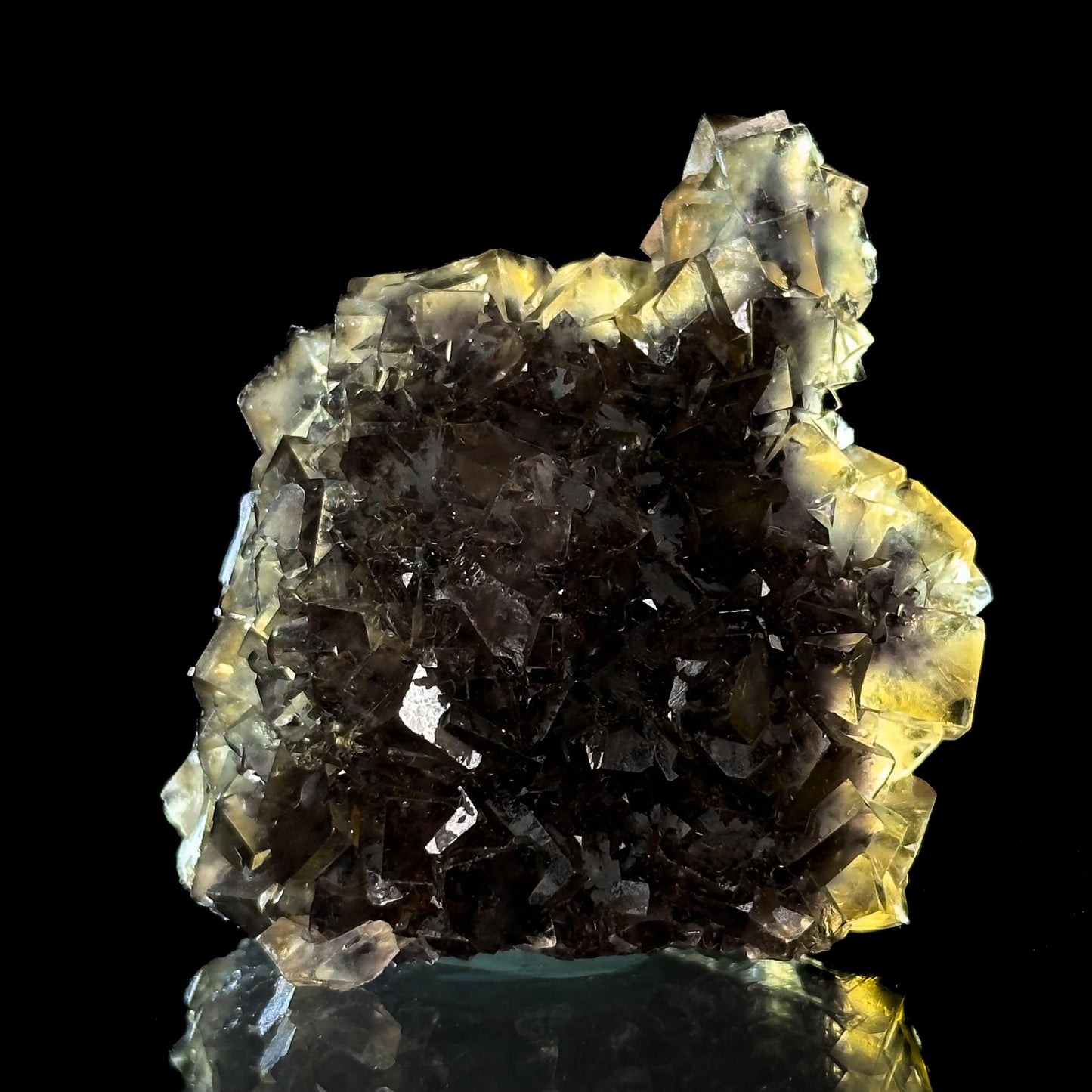 Okorusu Fluorite (Namibia) | “Honey Pocket” fluorite cluster, yellow fluorite crystal, mineral specimen