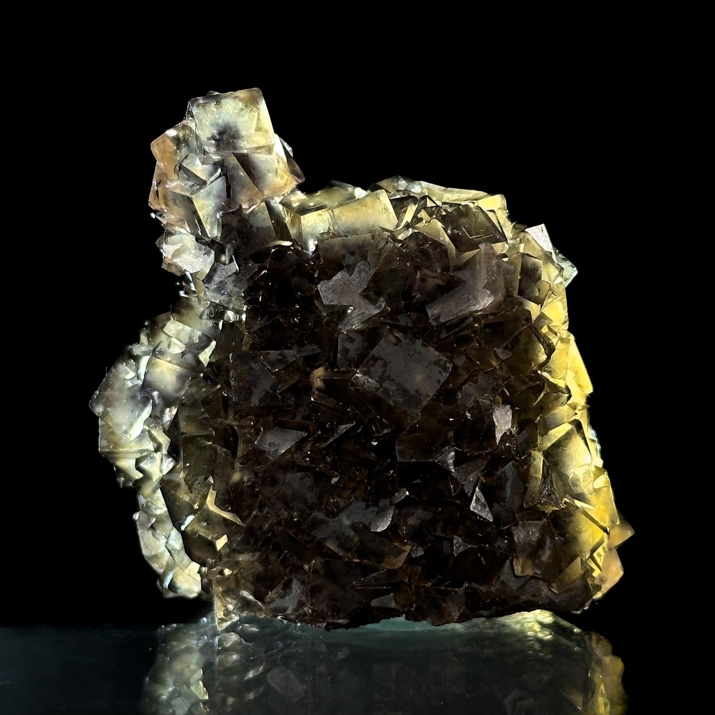 Okorusu Fluorite (Namibia) | “Honey Pocket” fluorite cluster, yellow fluorite crystal, mineral specimen