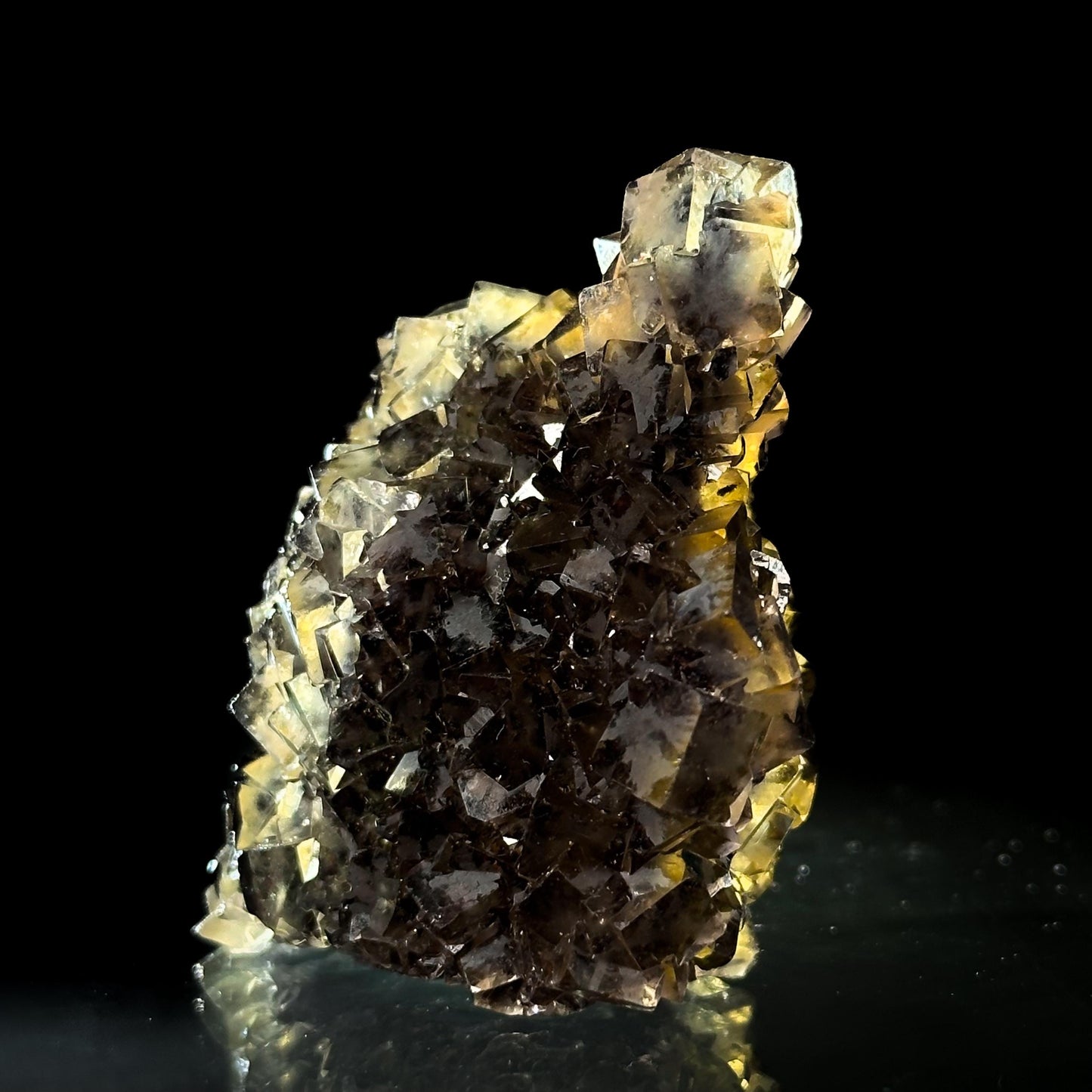 Okorusu Fluorite (Namibia) | “Honey Pocket” fluorite cluster, yellow fluorite crystal, mineral specimen