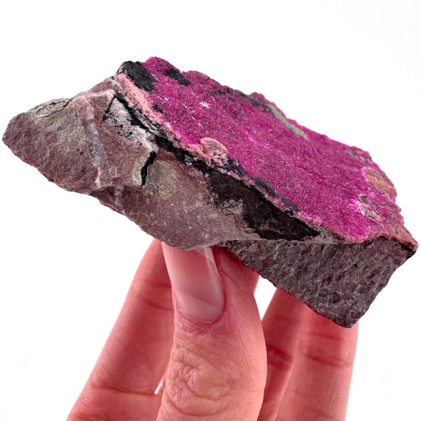 Cobaltoan Calcite w/ Kolwezite & Heterogenite (DR Congo) | cobalto calcite crystal, mineral specimen