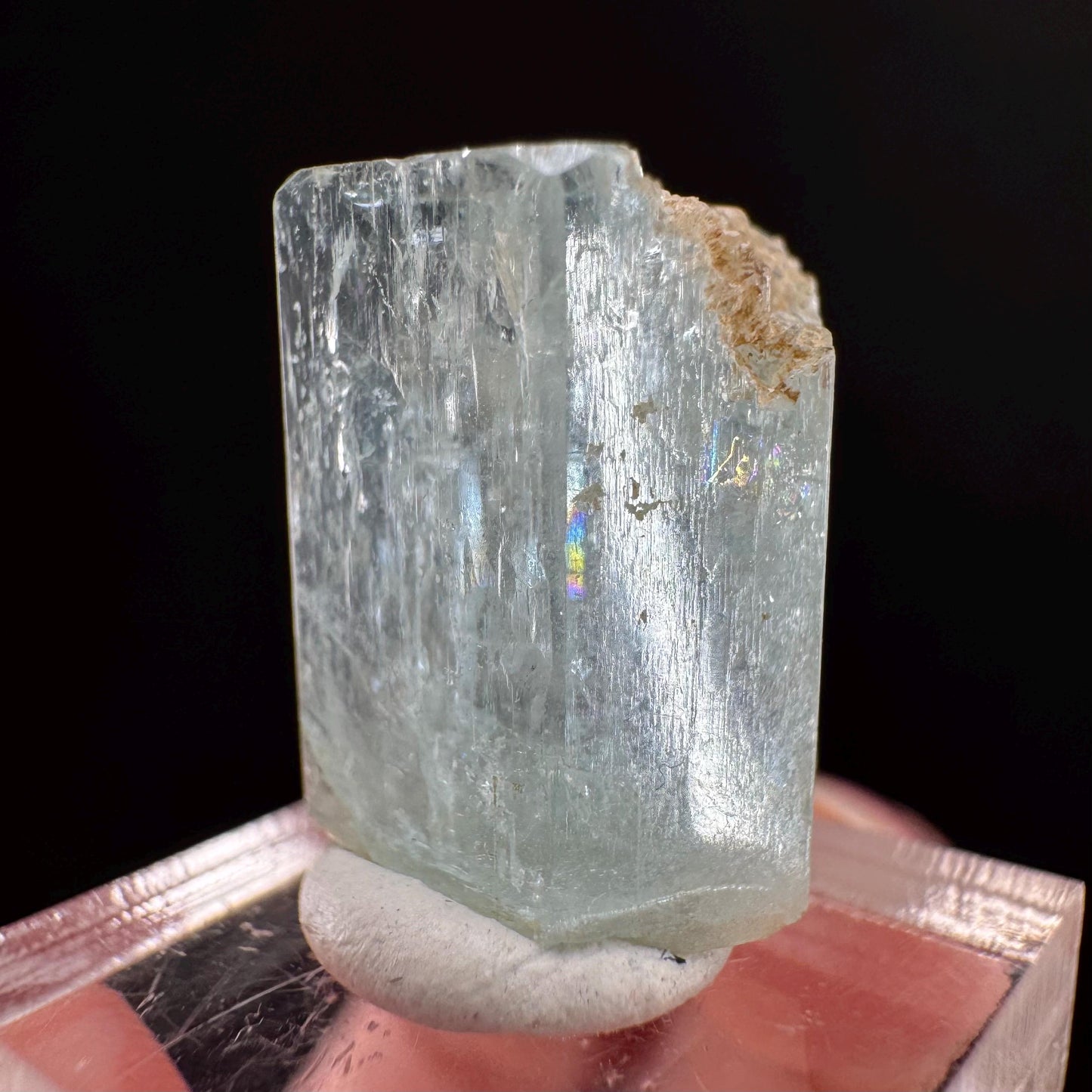 Beryl var. Aquamarine (Namibia) | natural aquamarine crystal, mineral specimen