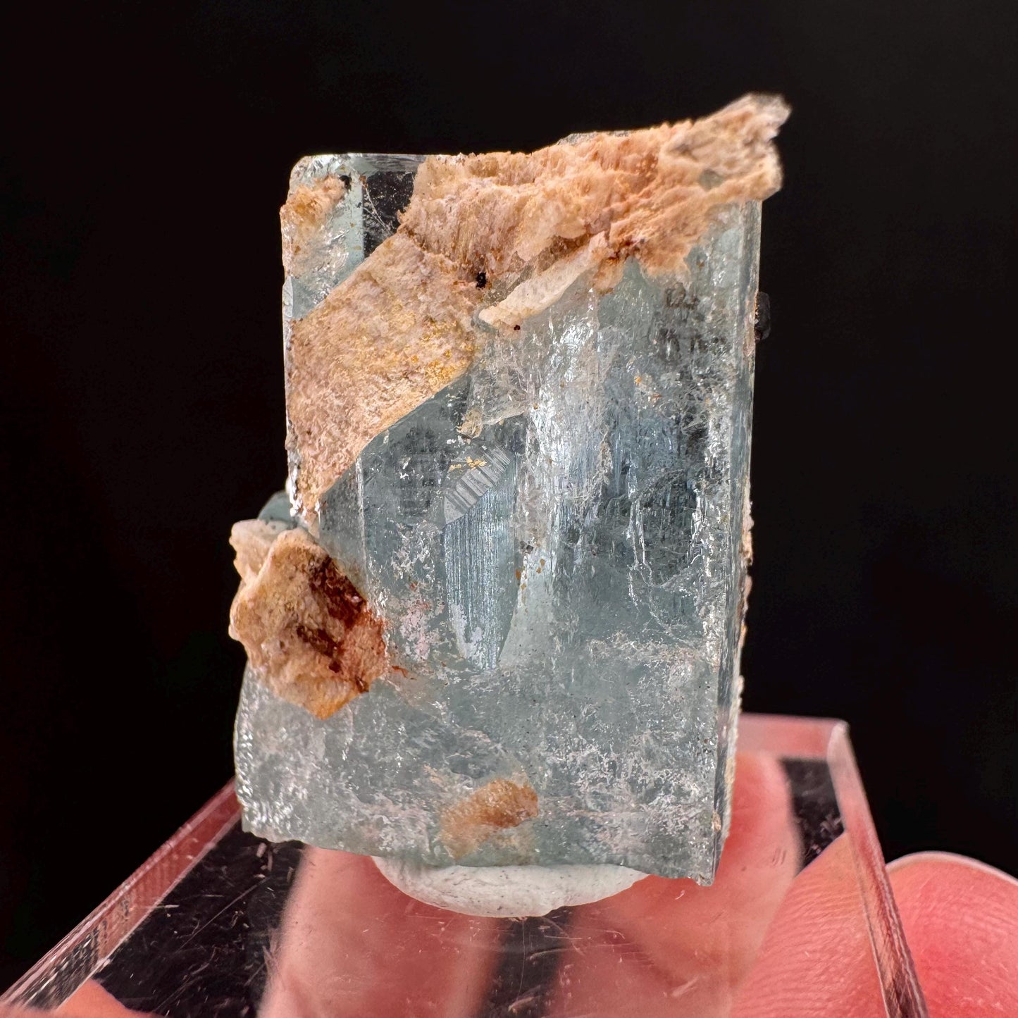 Beryl var. Aquamarine (Namibia) | natural aquamarine crystal, mineral specimen