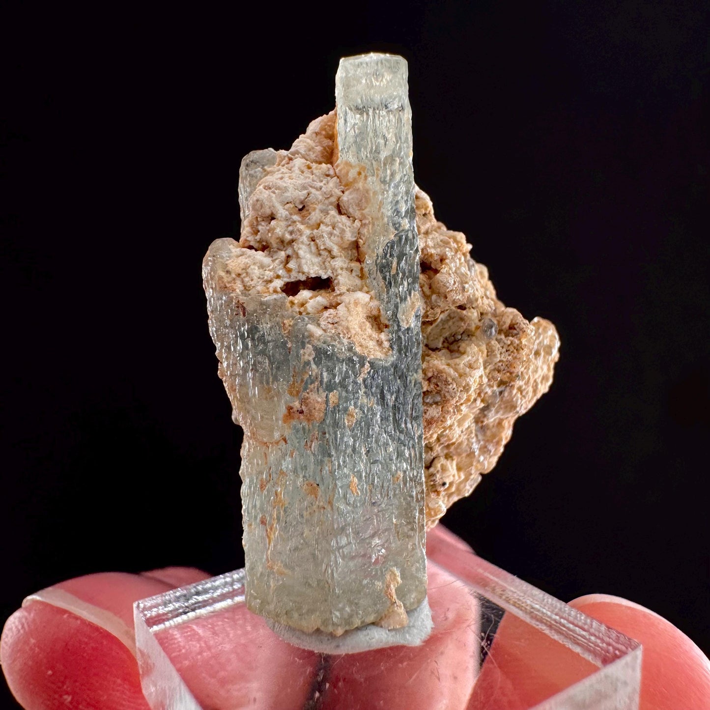 Beryl var. Aquamarine (Namibia) | natural aquamarine crystal, mineral specimen