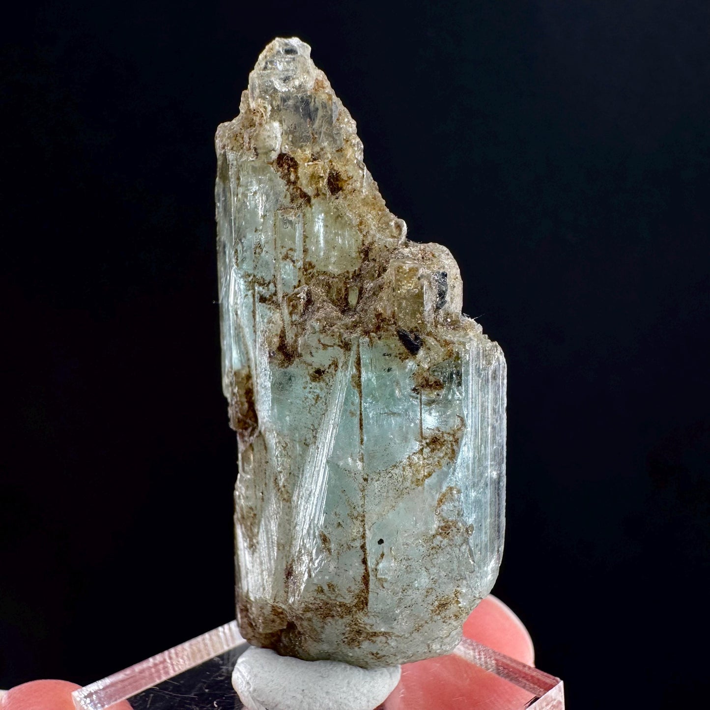 Beryl var. Aquamarine (Namibia) | natural aquamarine crystal, mineral specimen