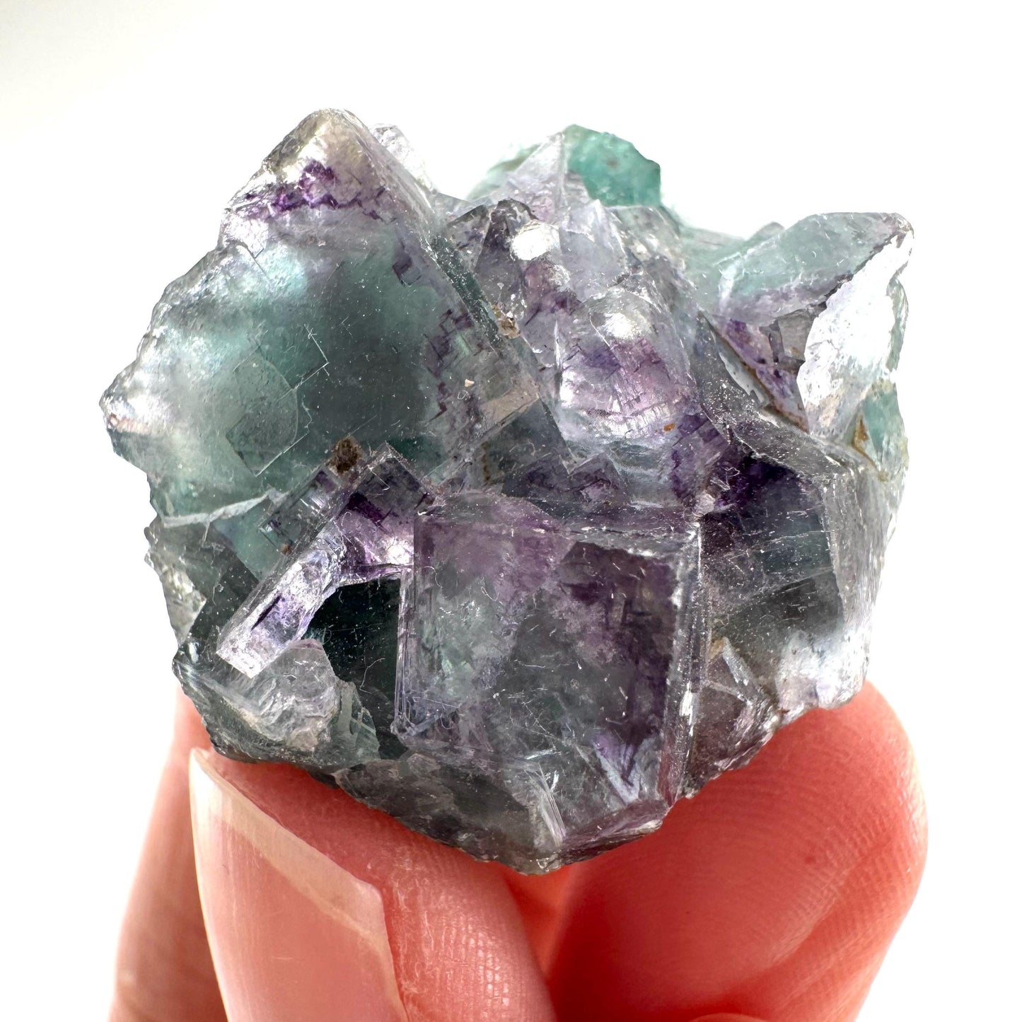 Okorusu Fluorite (Namibia) | green fluorite cluster, purple fluorite, crystals, mineral specimen