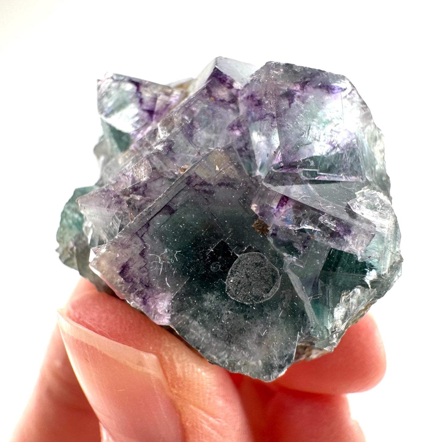 Okorusu Fluorite (Namibia) | green fluorite cluster, purple fluorite, crystals, mineral specimen