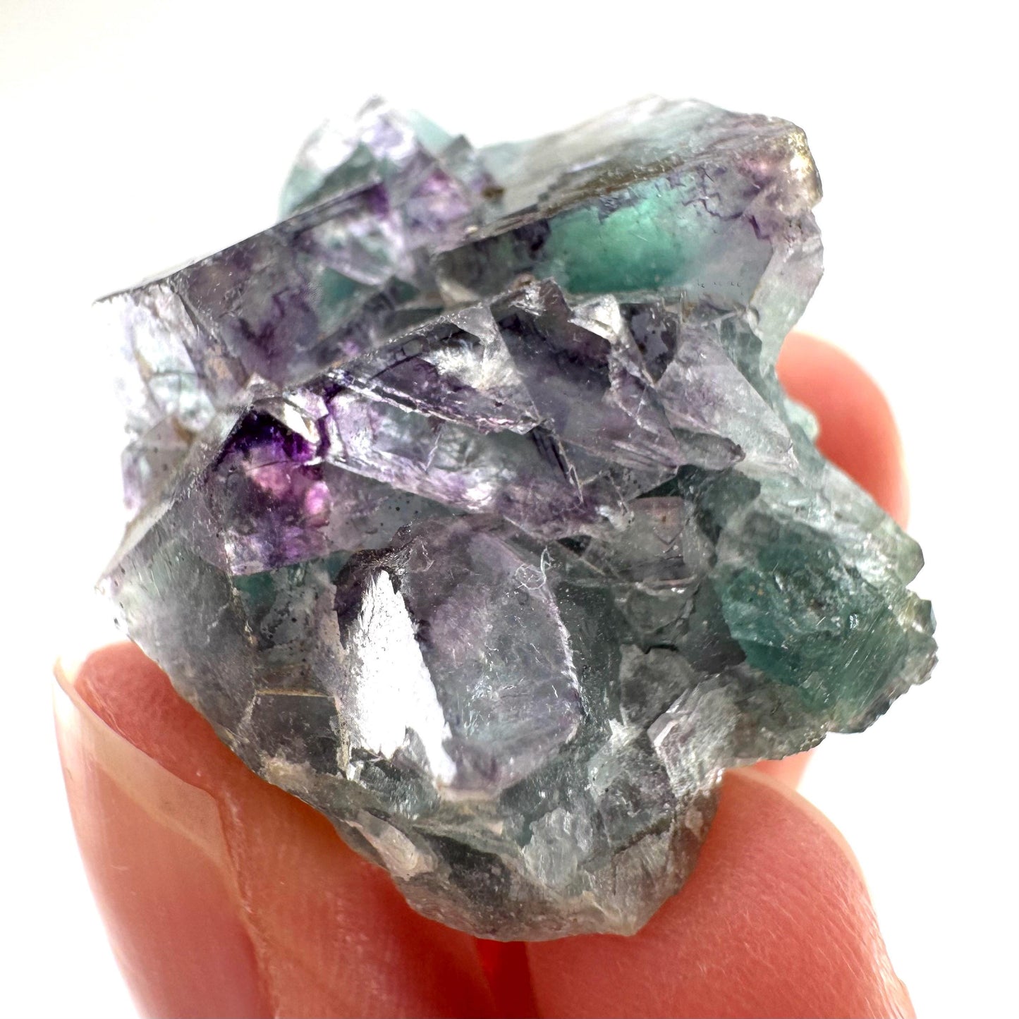 Okorusu Fluorite (Namibia) | green fluorite cluster, purple fluorite, crystals, mineral specimen