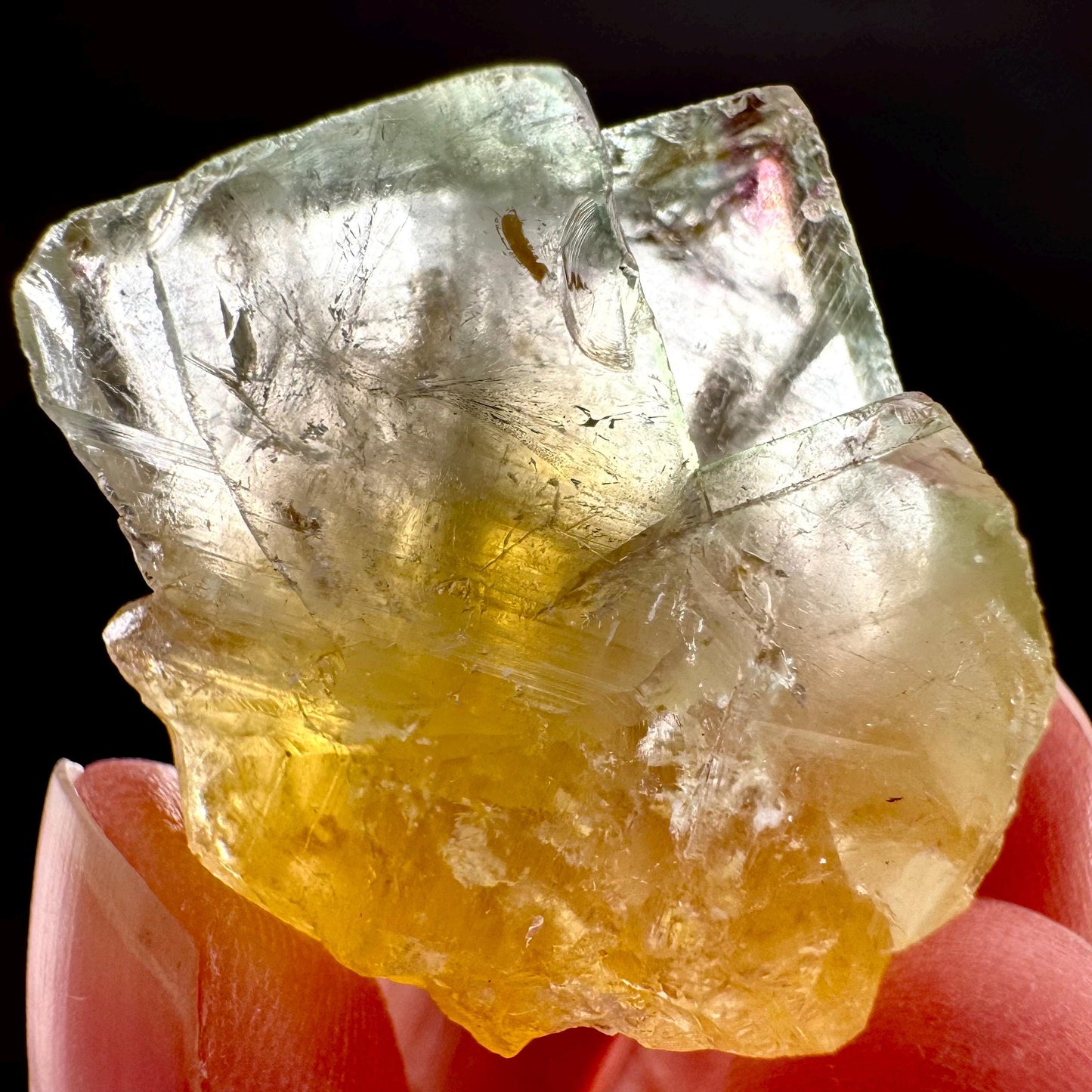 Okorusu Fluorite (Namibia) | yellow fluorite cluster, crystals, mineral specimen