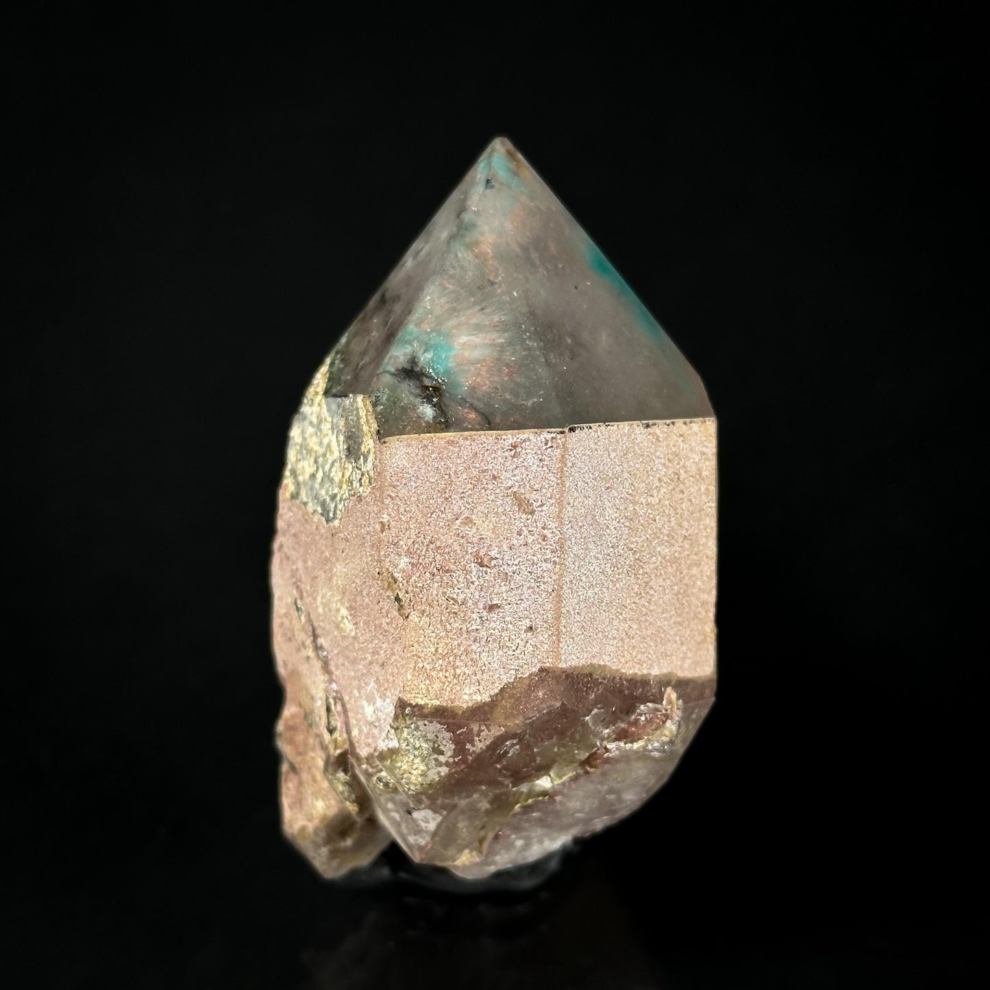 Ajoite & Copper Included Quartz (South Africa) | ajoite quartz crystal, rare minerals