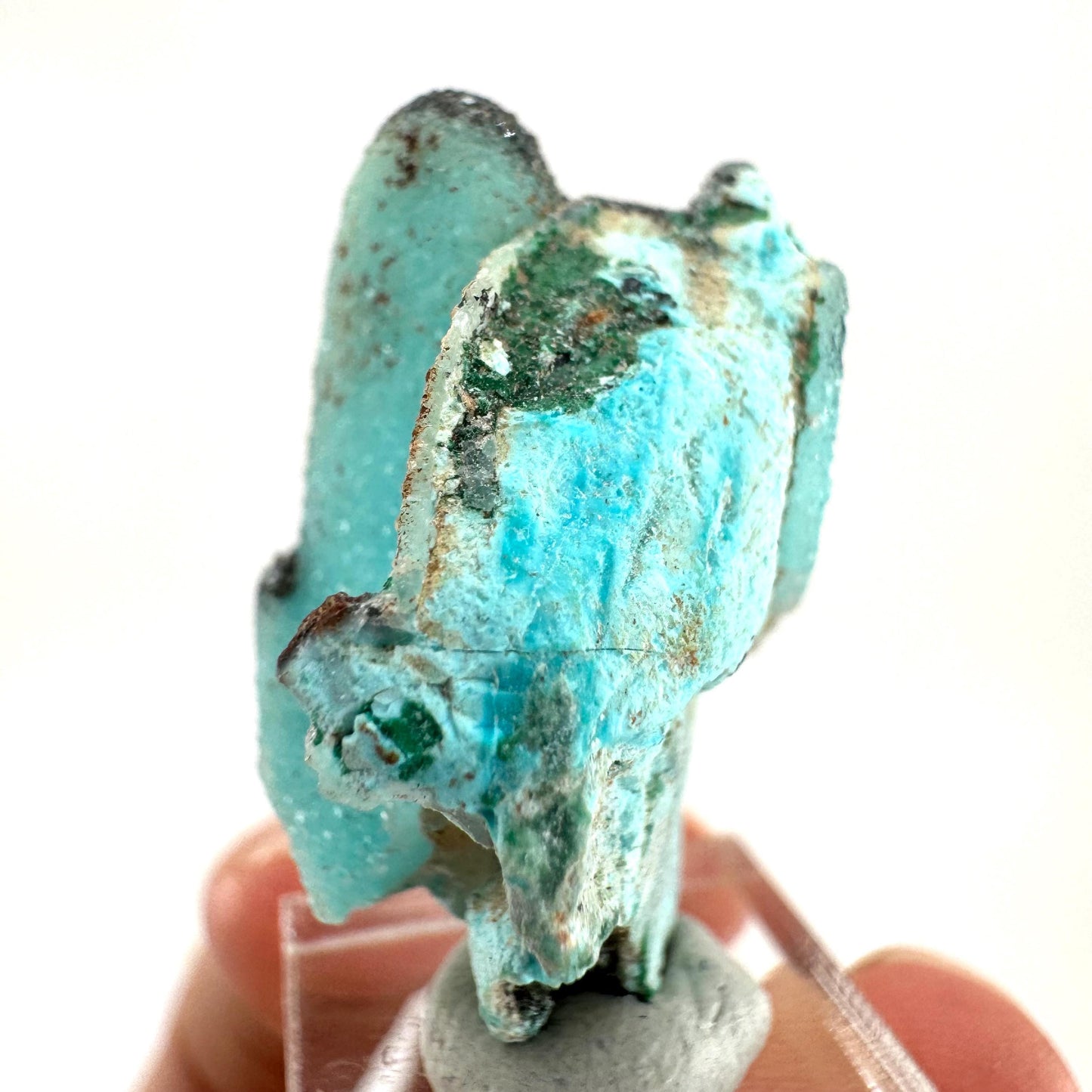 Chrysocolla Pseudomorph after Azurite (DR Congo) | blue chrysocolla crystal, mineral specimen