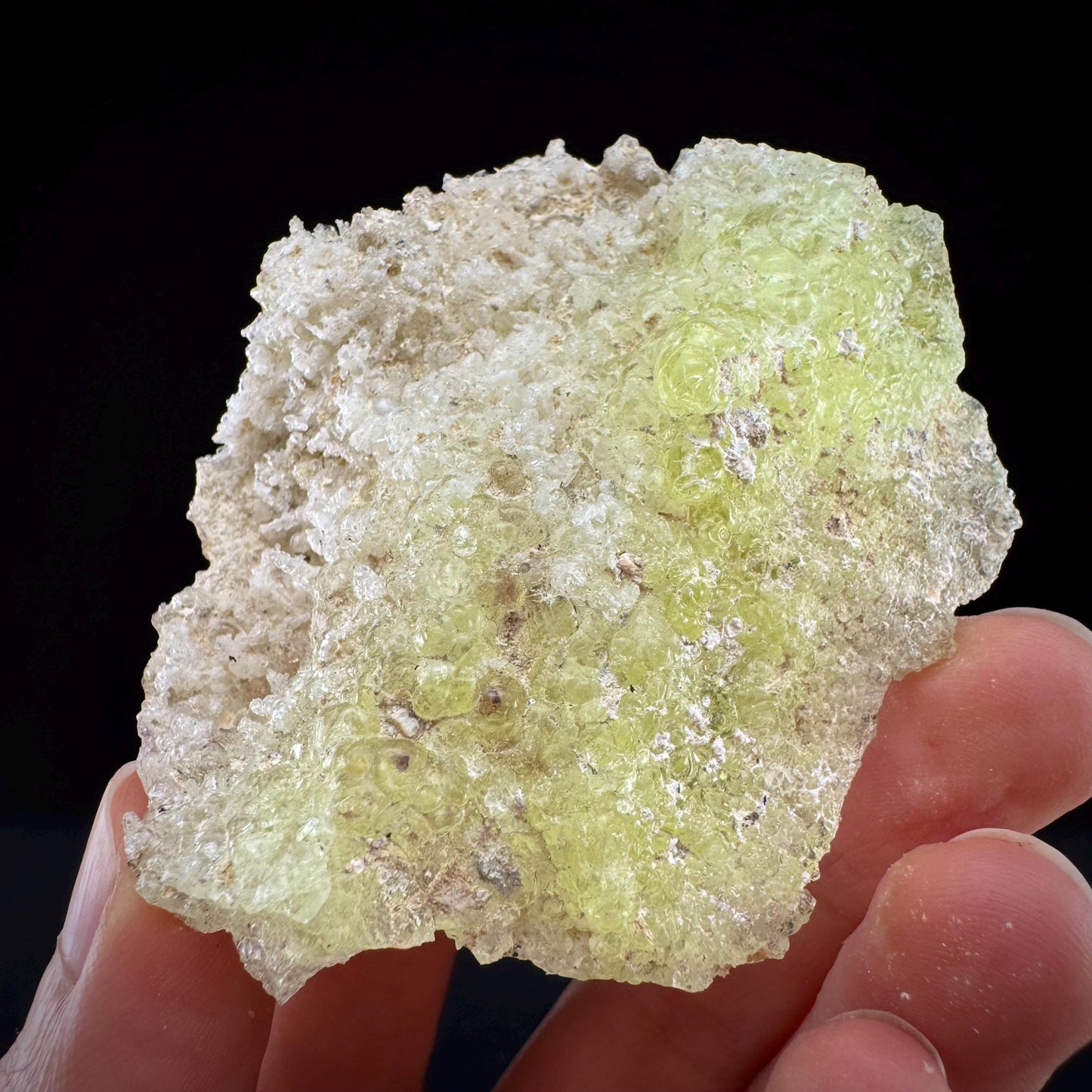 Hyalite Opal (Namibia) | UV reactive Hyalite Opal, daylight fluorescent, mineral specimen