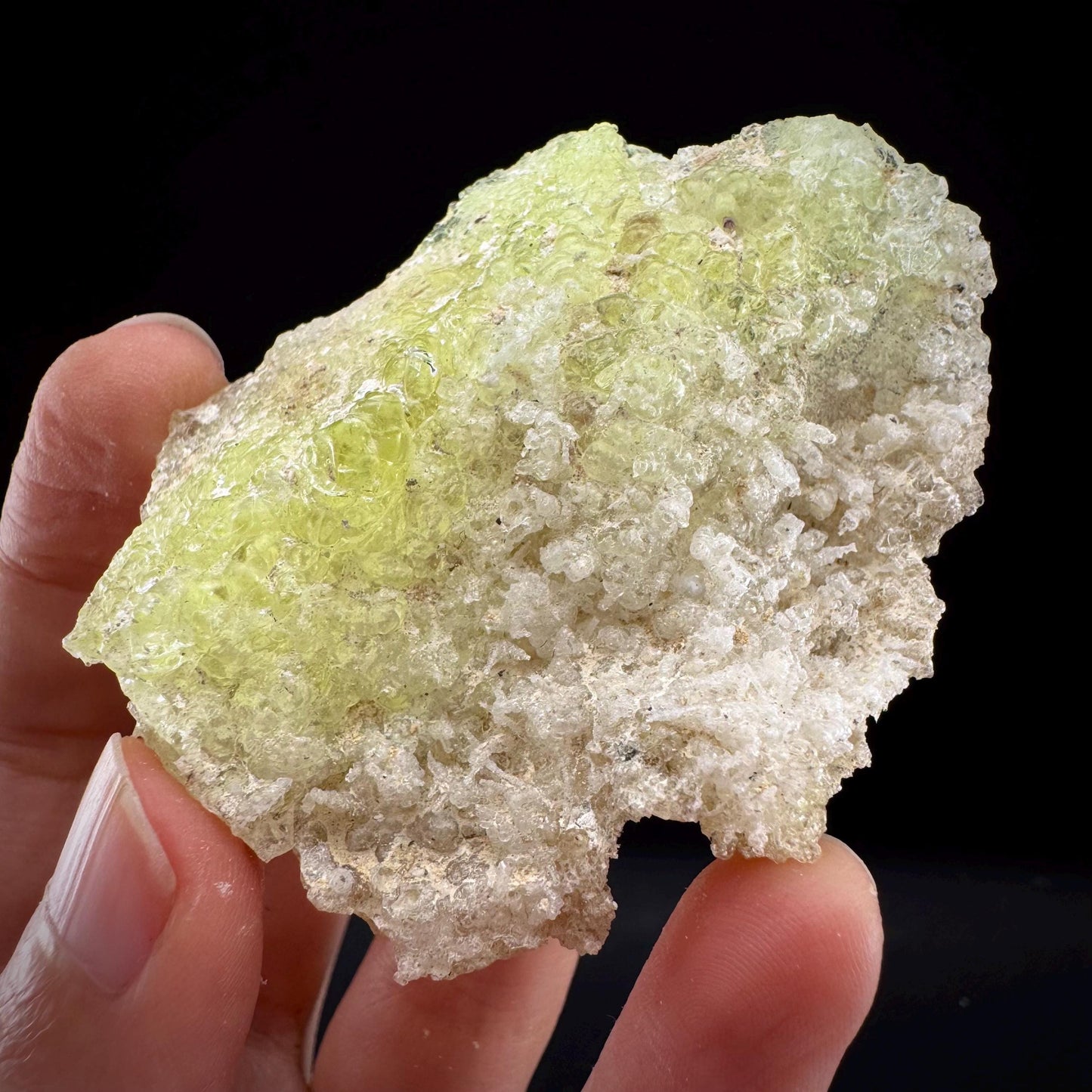 Hyalite Opal (Namibia) | UV reactive Hyalite Opal, daylight fluorescent, mineral specimen