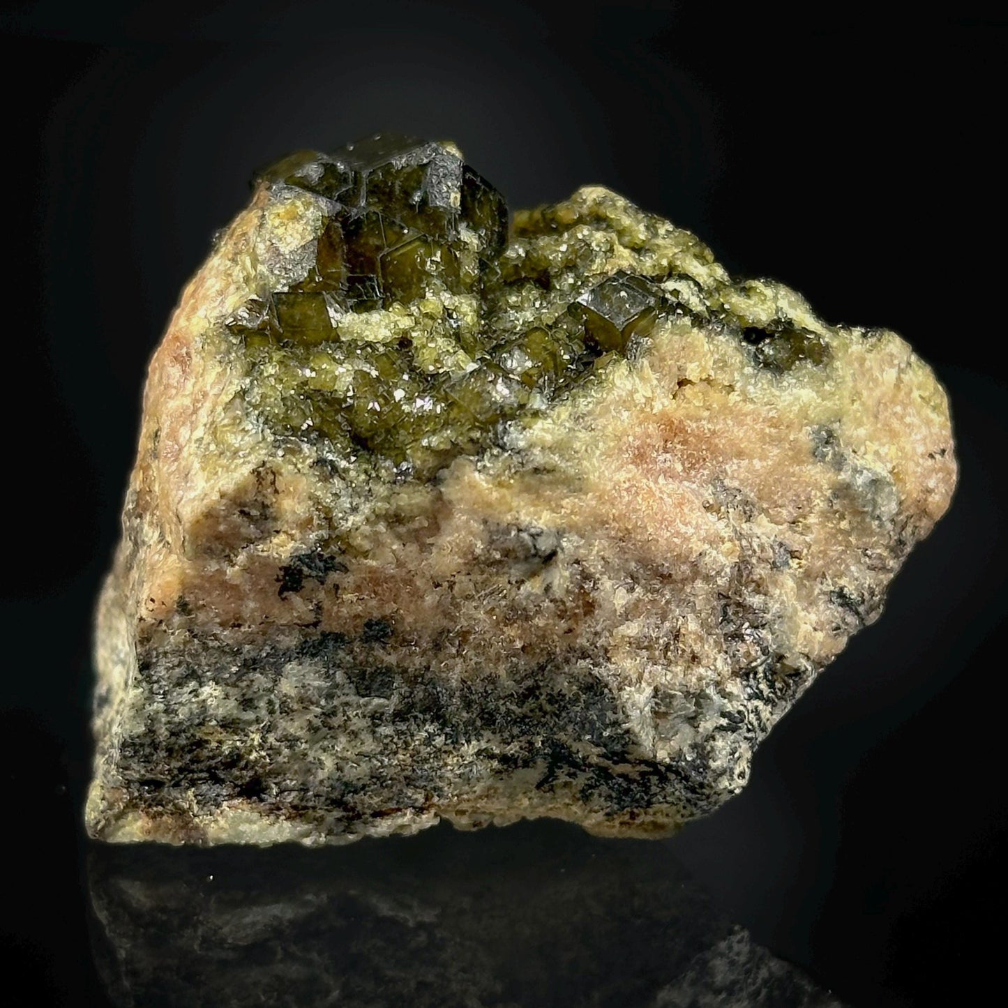 Andradite Garnet var. Demantoid (Namibia) | green demantoid garnet crystal, rare mineral specimen