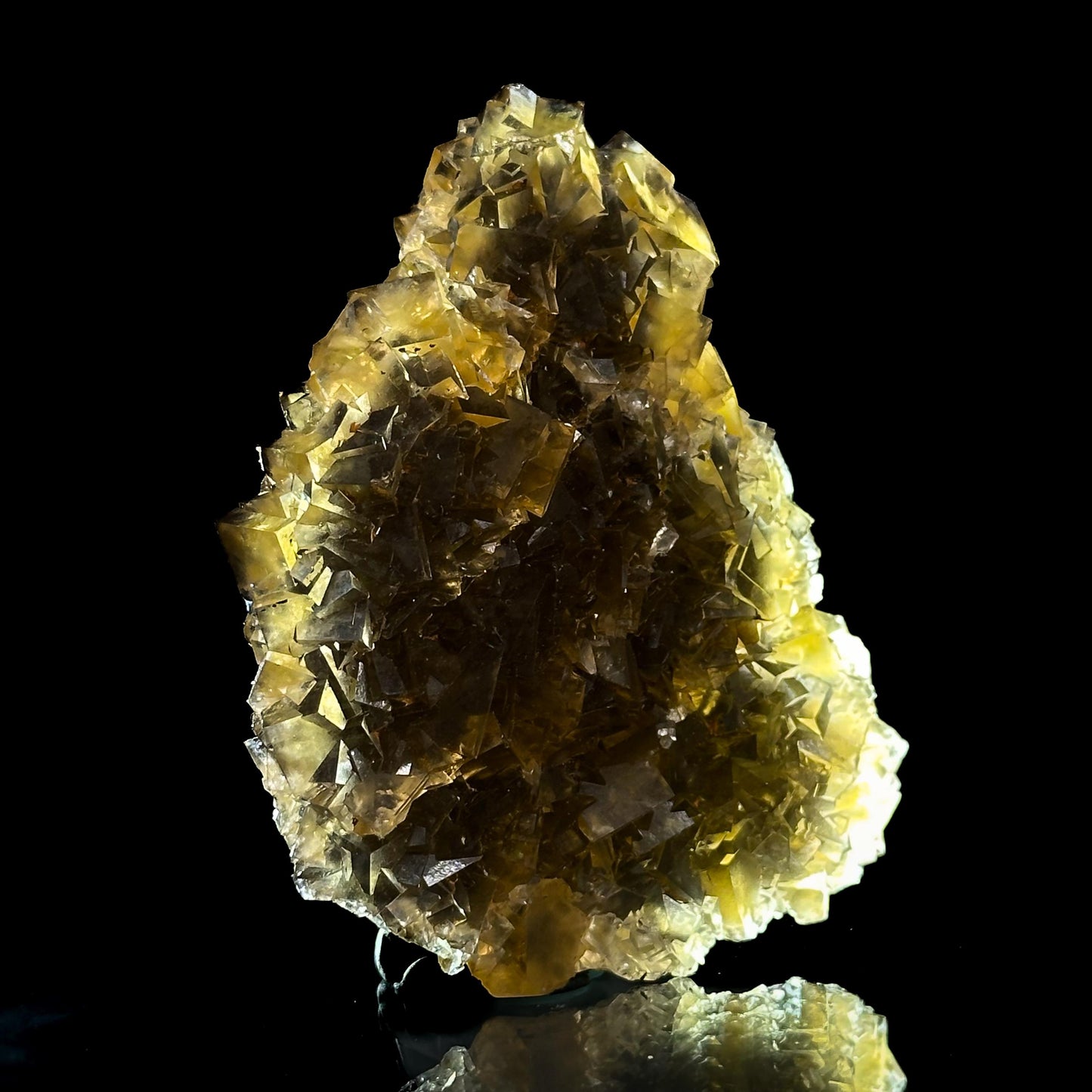 Okorusu Fluorite (Namibia) | “Honey Pocket” fluorite cluster, yellow fluorite crystal, mineral specimen