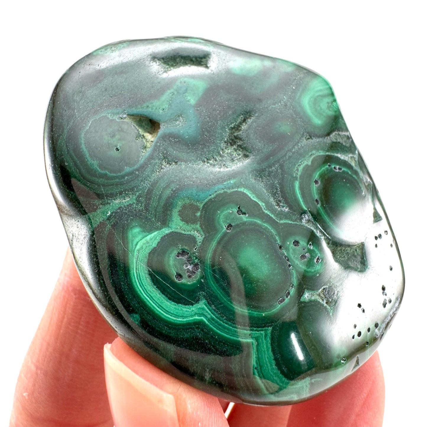 Polished Malachite (DR Congo) | natural malachite, malachite freeform, malachite, mineral specimen