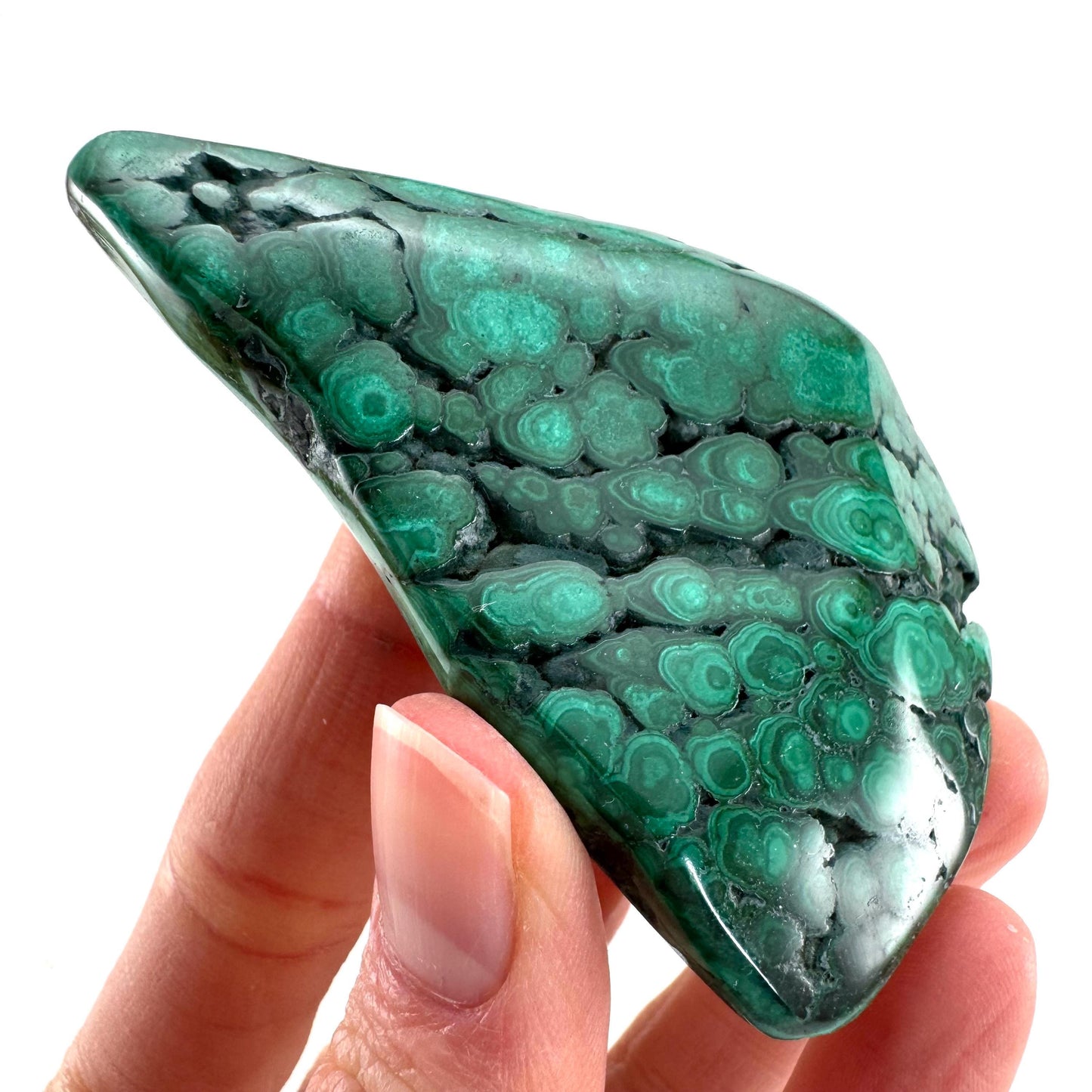 Polished Malachite (DR Congo) | natural malachite, malachite freeform, malachite, mineral specimen