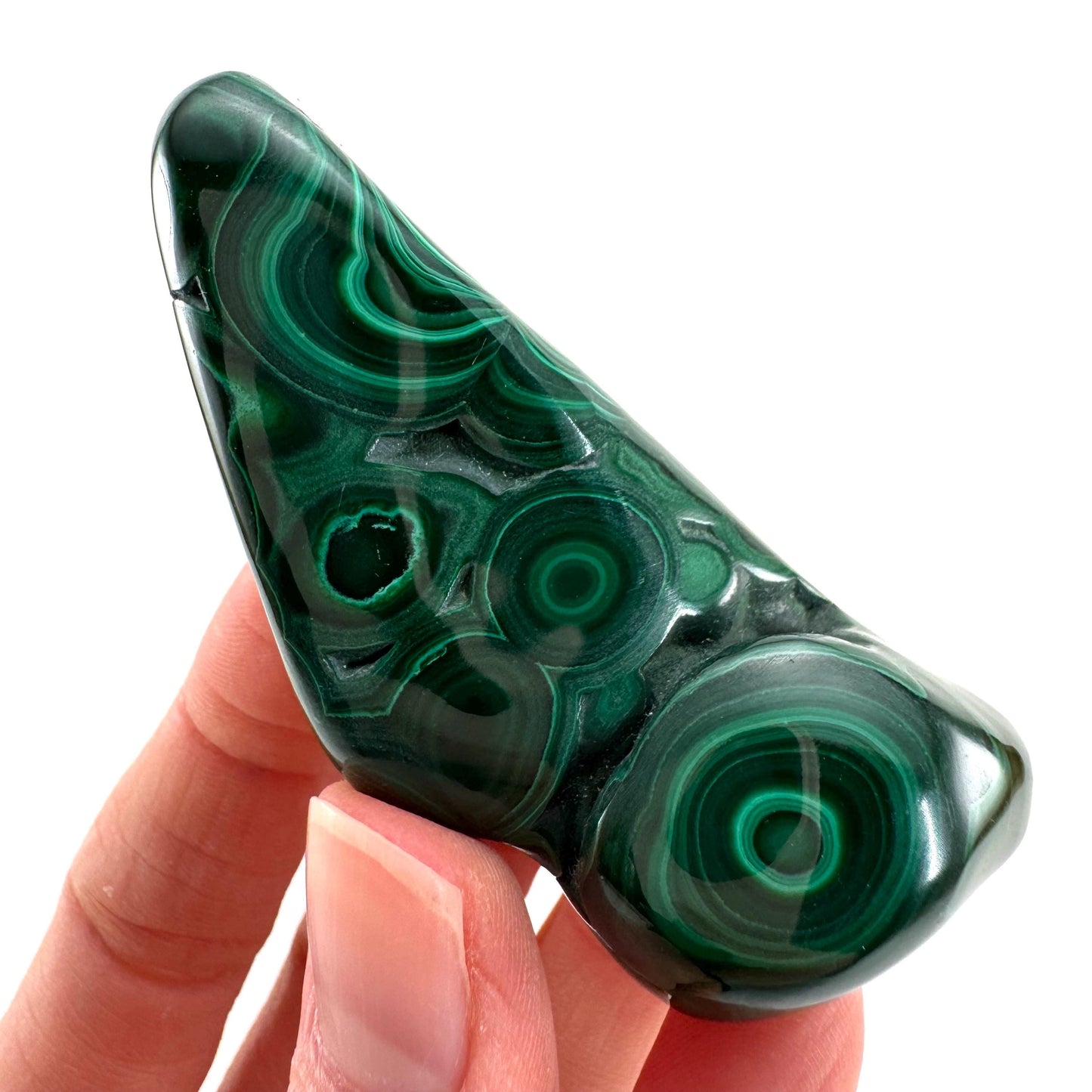 Polished Malachite (DR Congo) | natural malachite, malachite freeform, malachite, mineral specimen