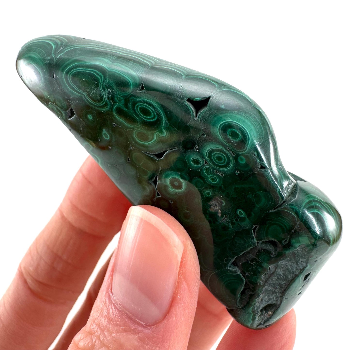 Polished Malachite (DR Congo) | natural malachite, malachite freeform, malachite, mineral specimen