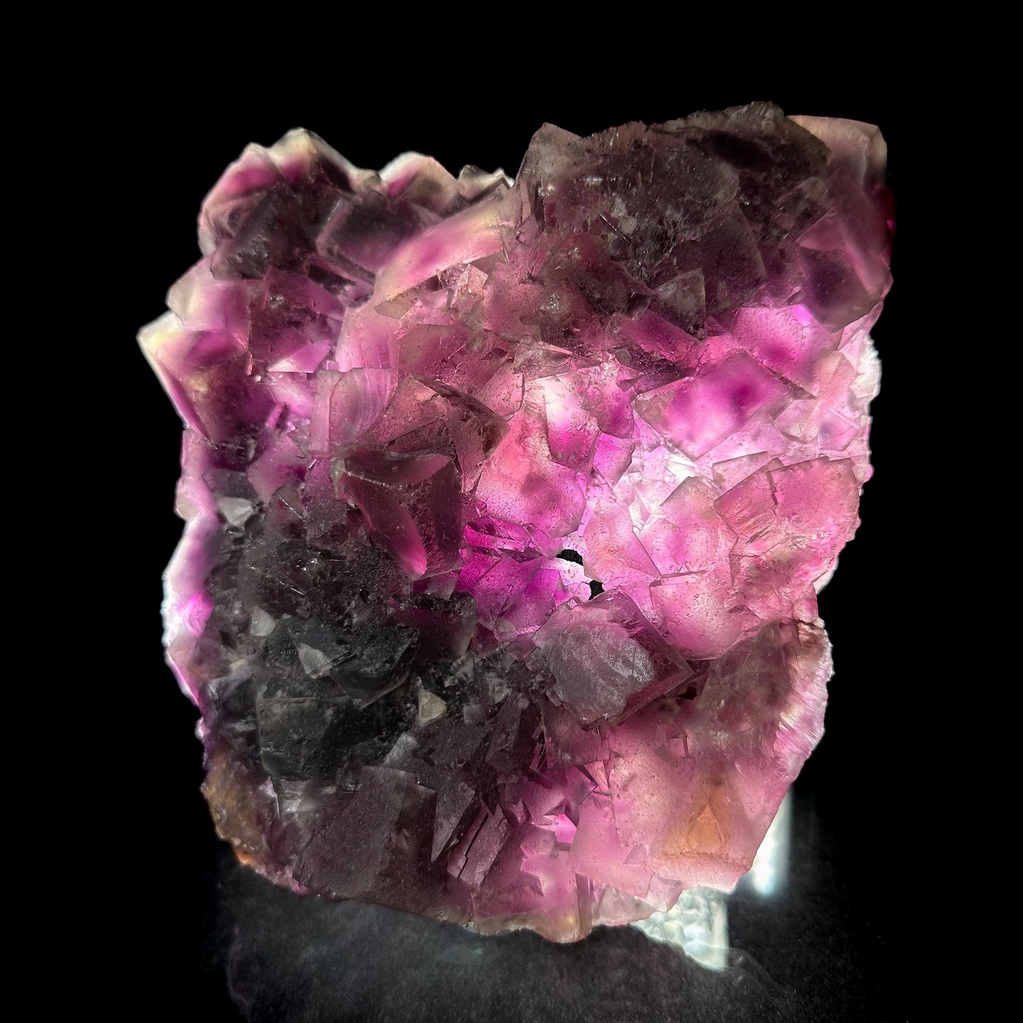 Okorusu Fluorite (Namibia) | fluorite cluster, purple fluorite crystal, mineral specimen