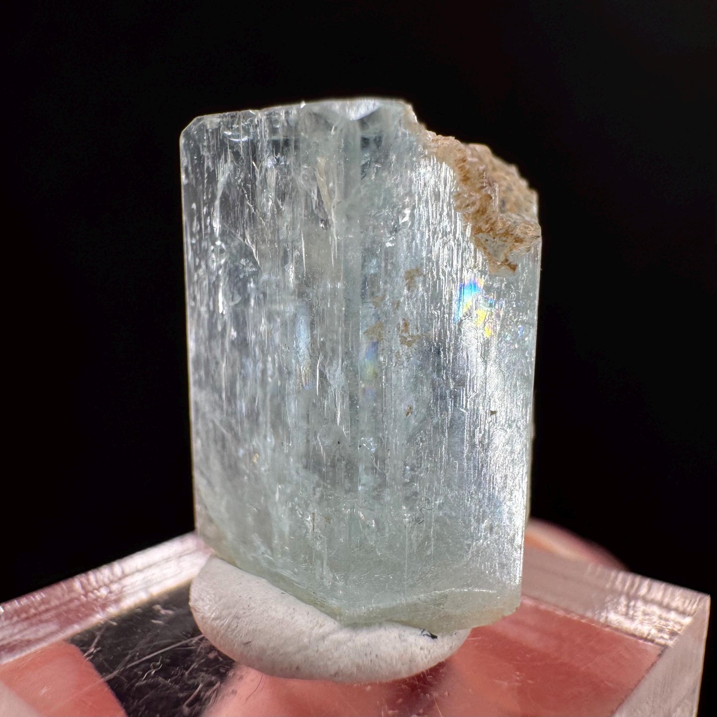 Beryl var. Aquamarine (Namibia) | natural aquamarine crystal, mineral specimen