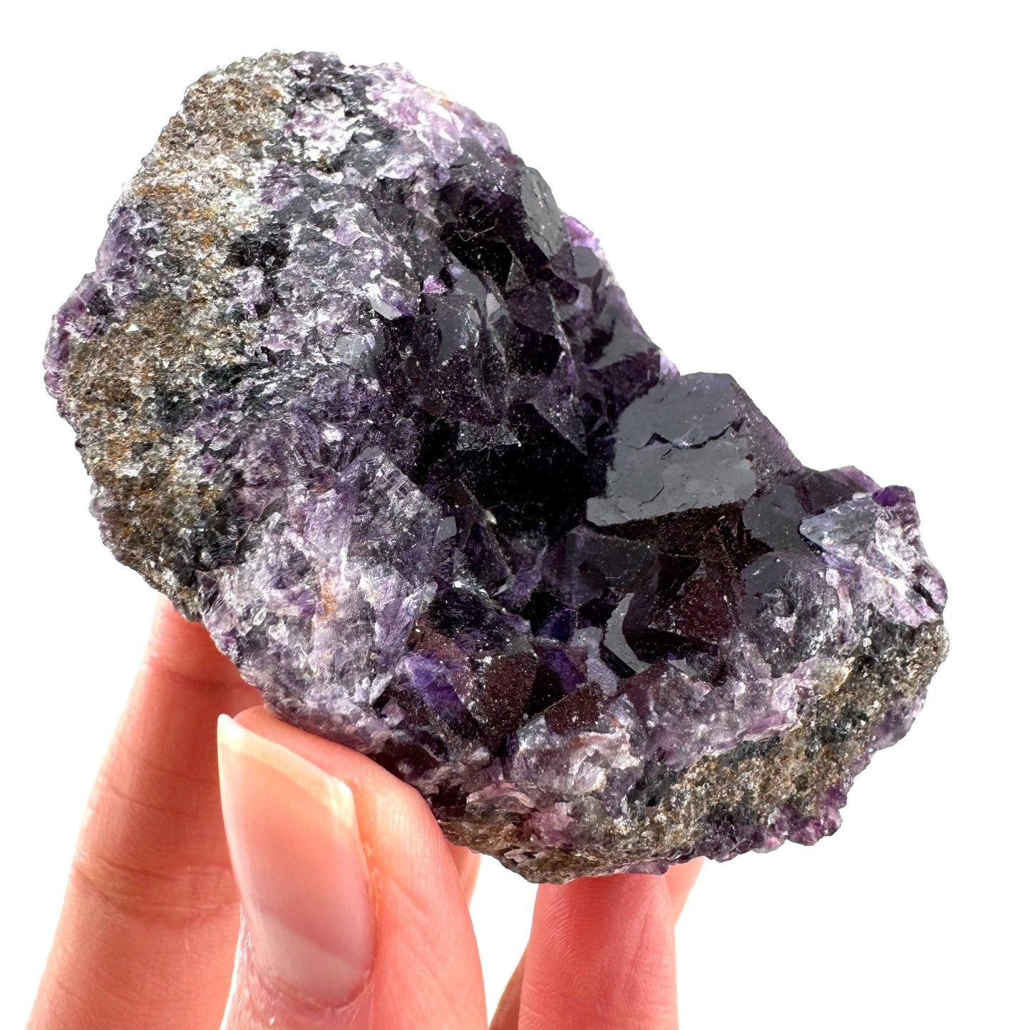 Okorusu Fluorite (Namibia) | purple fluorite cluster, crystals, mineral specimen