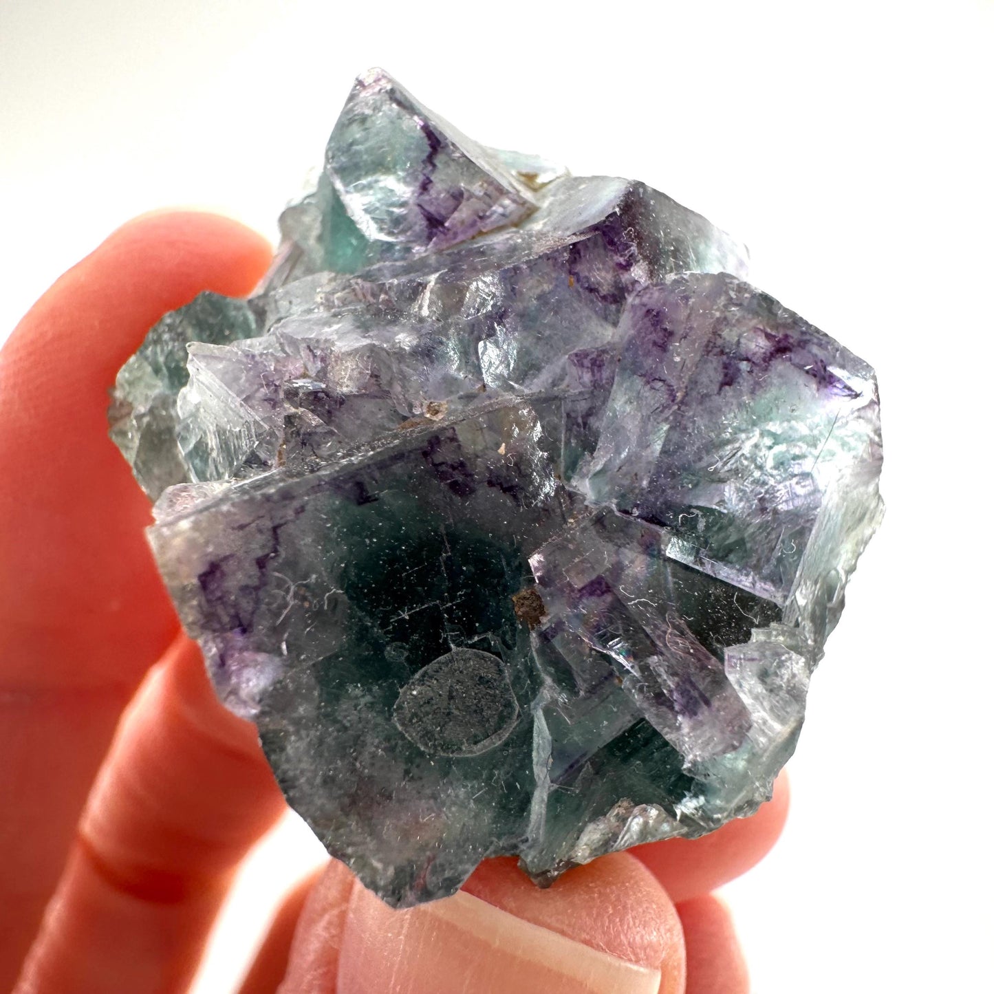 Okorusu Fluorite (Namibia) | green fluorite cluster, purple fluorite, crystals, mineral specimen
