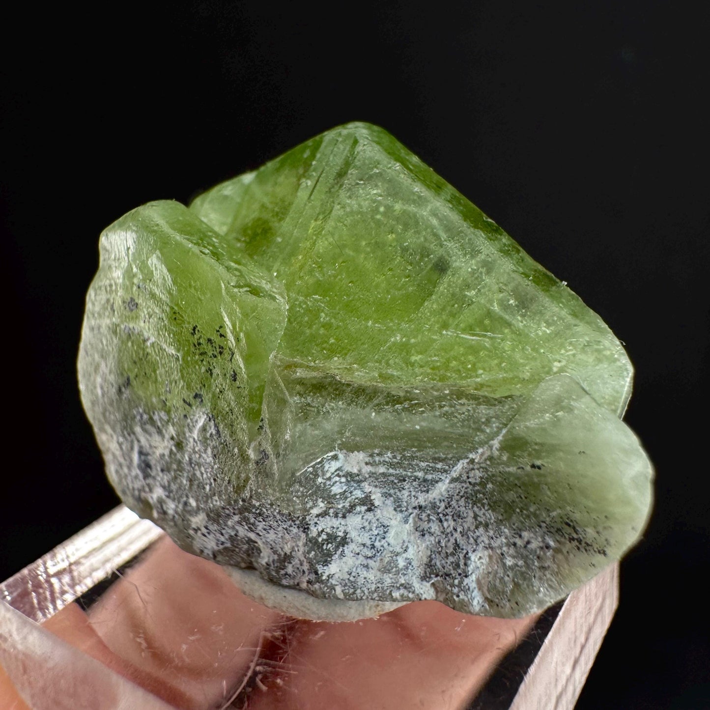 Peridot (Pakistan) | naturally terminated peridot crystal, mineral specimen