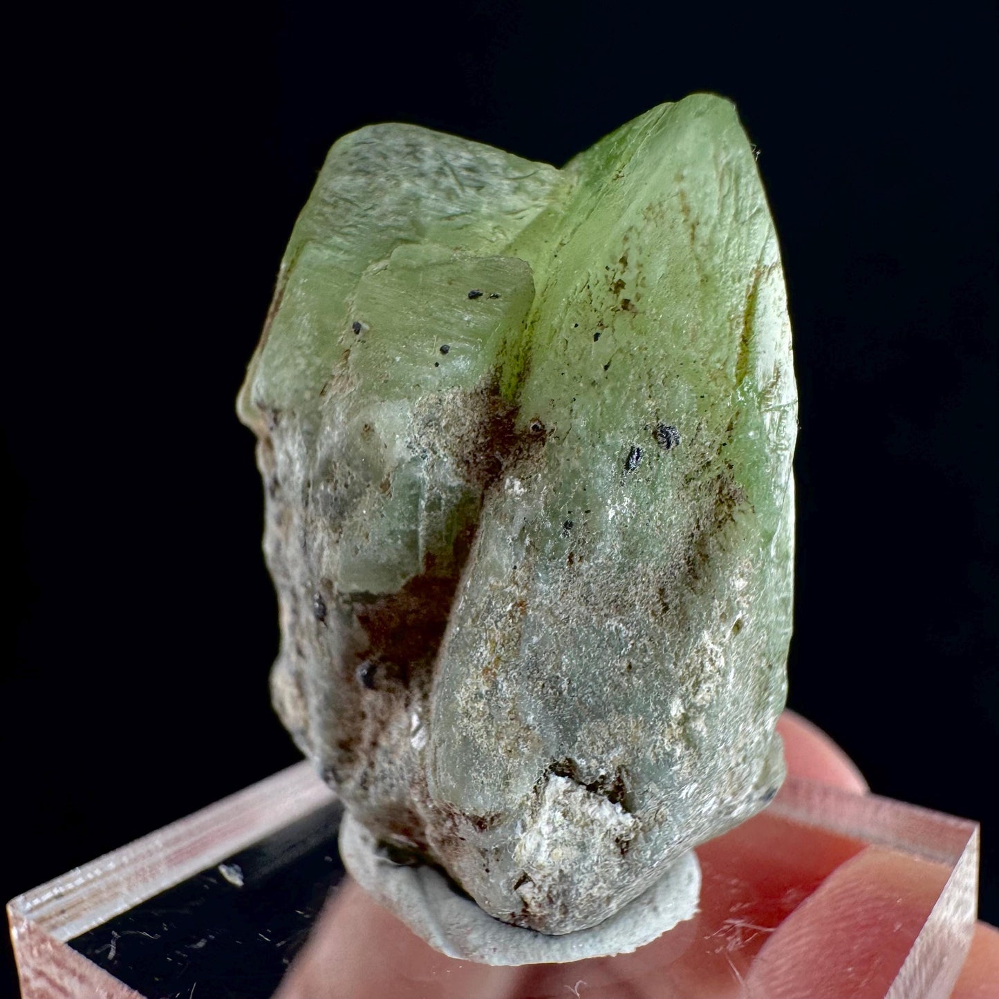 Peridot (Pakistan) | naturally terminated peridot crystal, mineral specimen