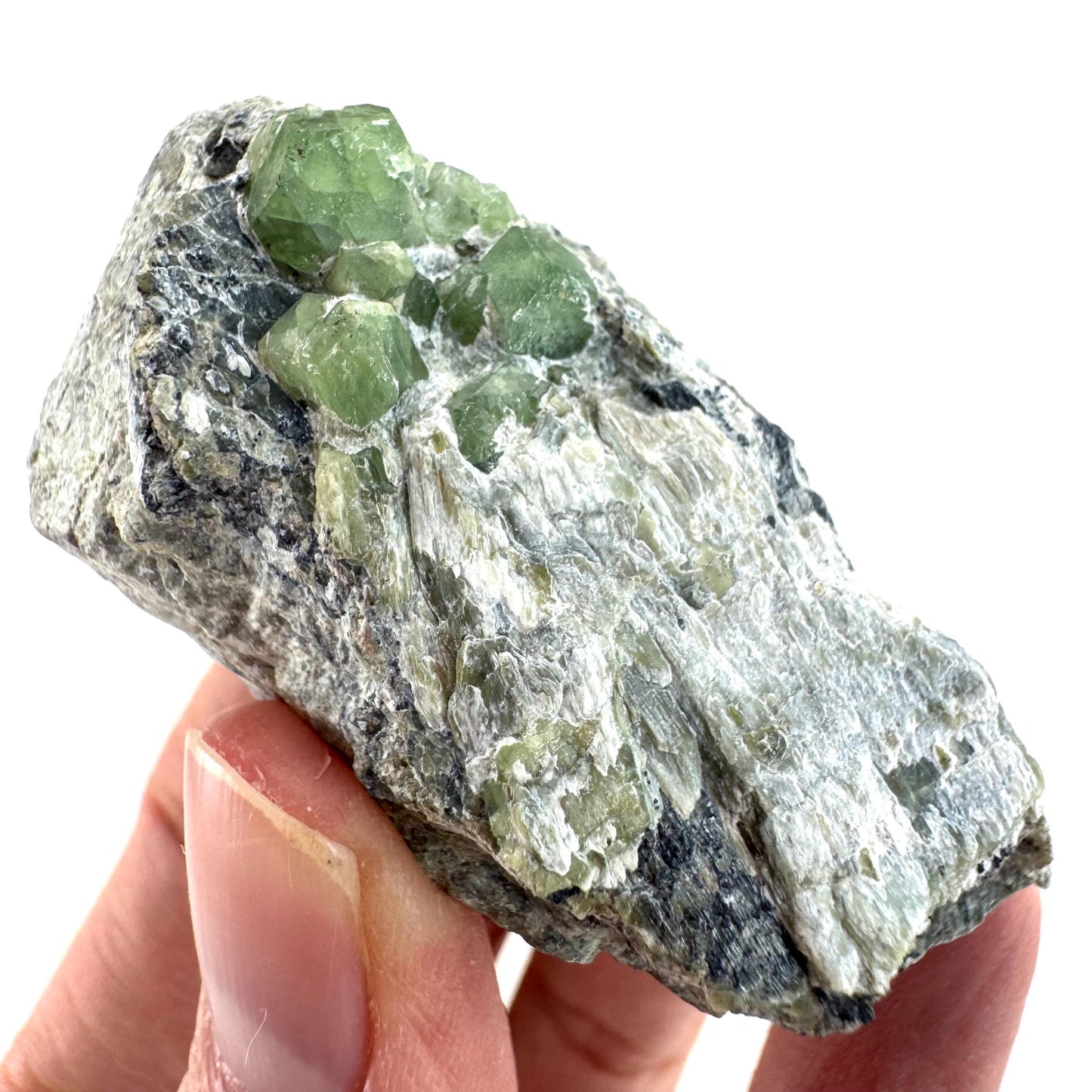 Demantoid Garnet on Matrix (Pakistan) | green garnet crystal, mineral specimen