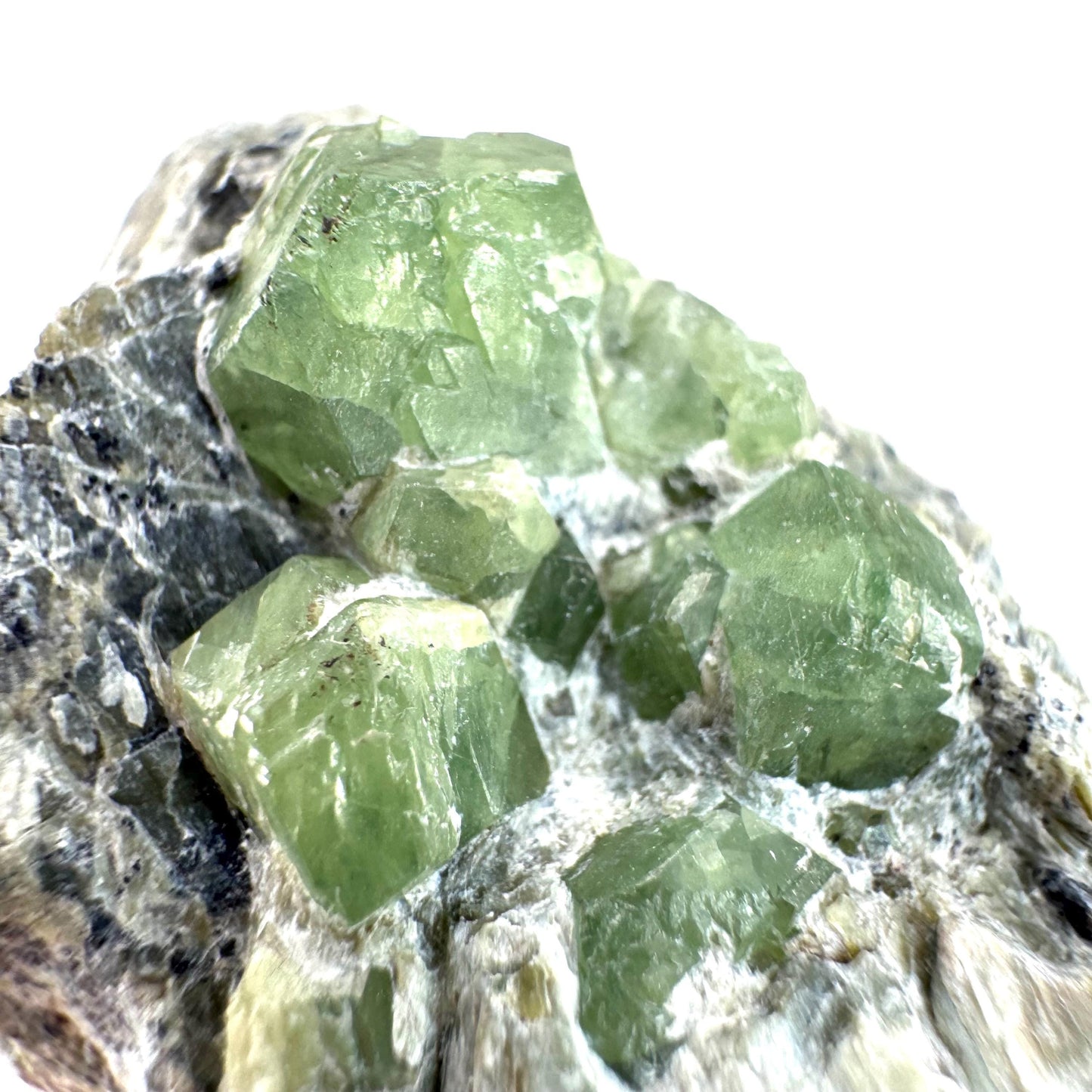 Demantoid Garnet on Matrix (Pakistan) | green garnet crystal, mineral specimen