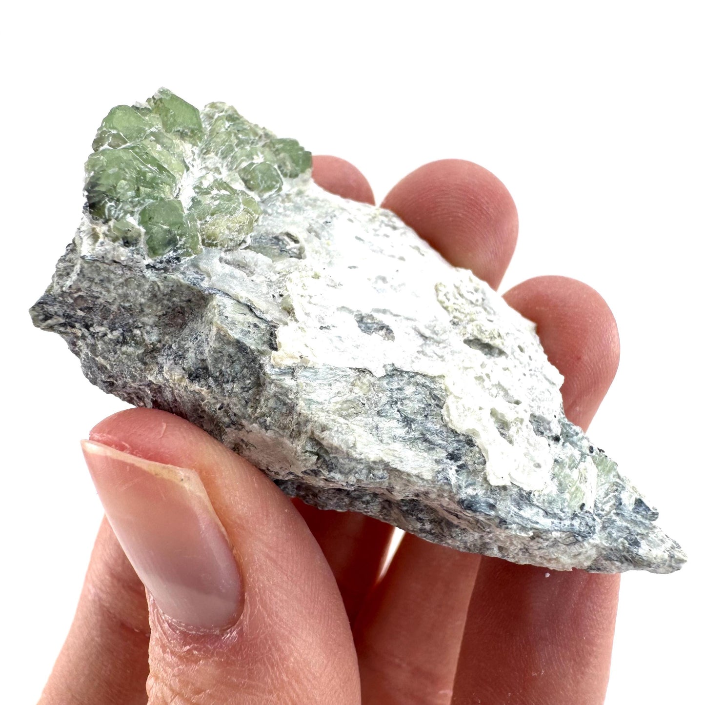 Demantoid Garnet on Matrix (Pakistan) | green garnet crystal, mineral specimen