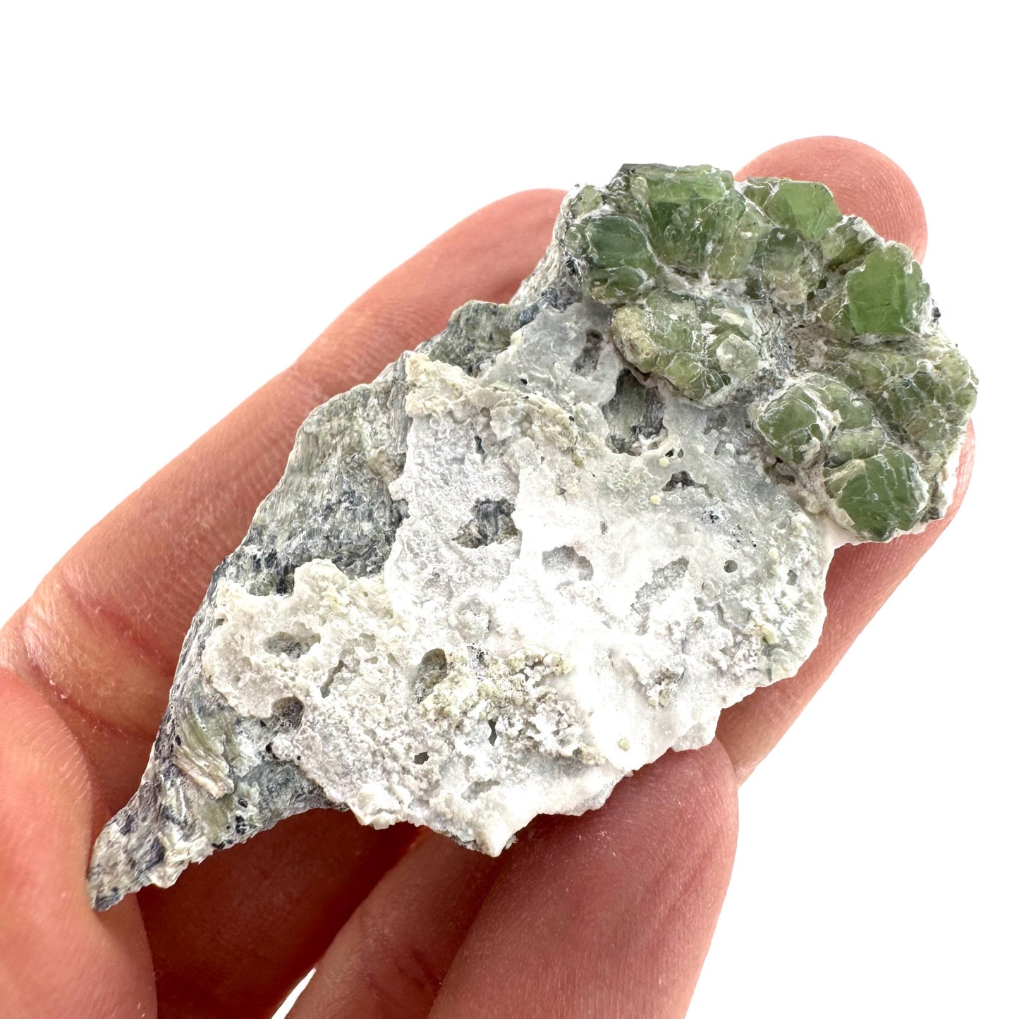 Demantoid Garnet on Matrix (Pakistan) | green garnet crystal, mineral specimen