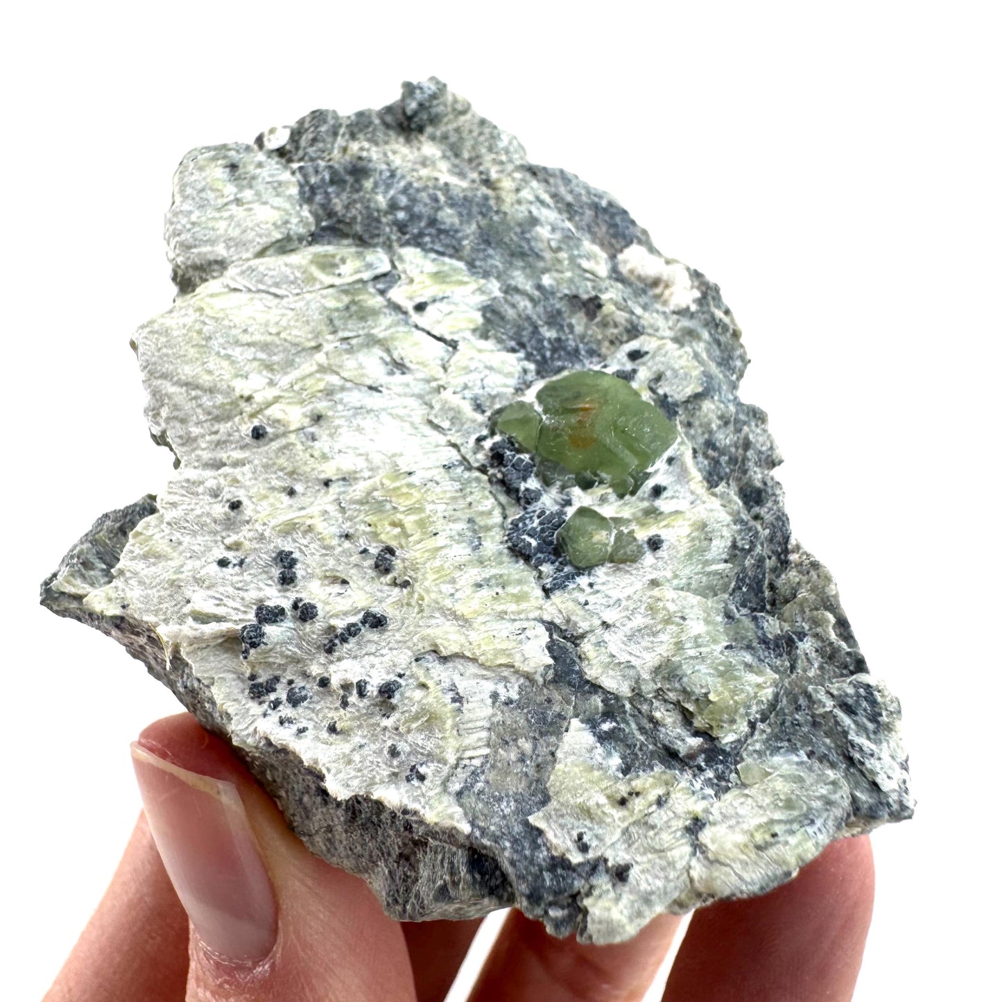 Demantoid Garnet on Matrix (Pakistan) | green garnet crystal, mineral specimen