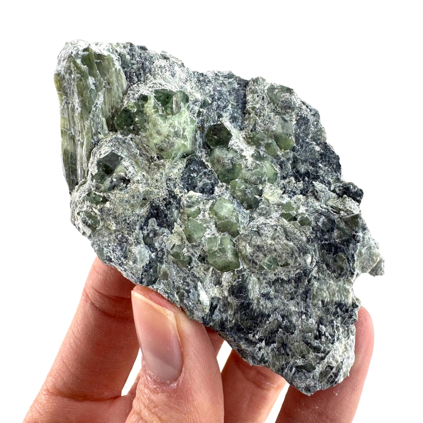 Demantoid Garnet on Matrix (Pakistan) | green garnet crystal, mineral specimen