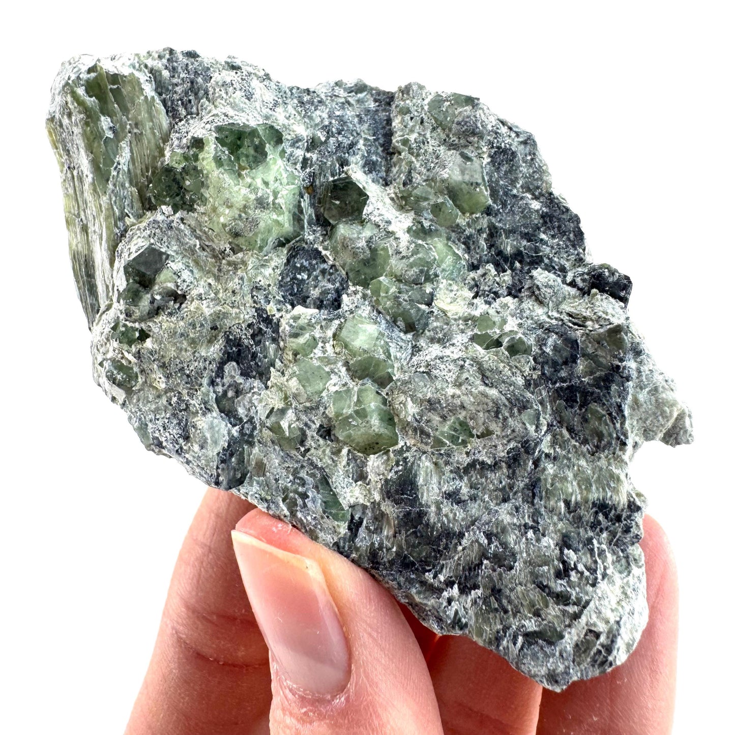 Demantoid Garnet on Matrix (Pakistan) | green garnet crystal, mineral specimen