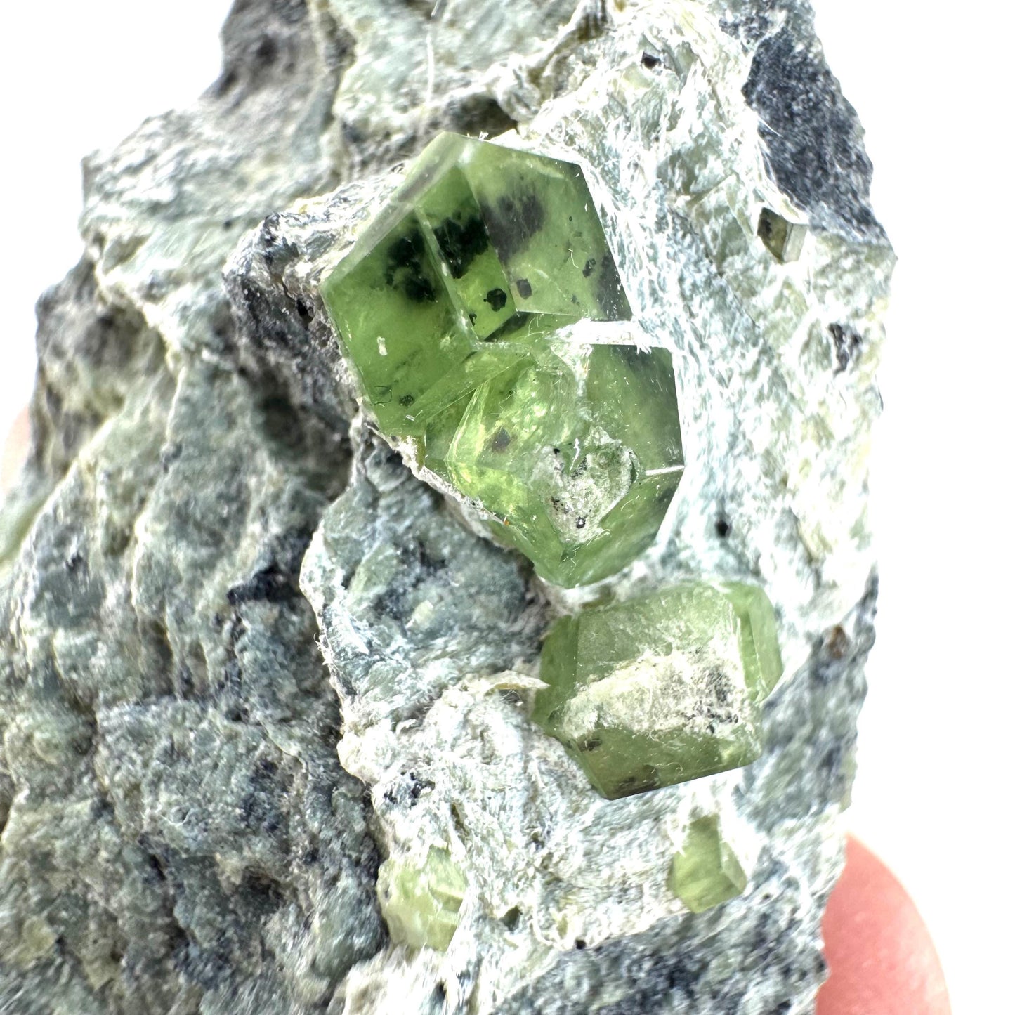 Demantoid Garnet on Matrix (Pakistan) | green garnet crystal, mineral specimen