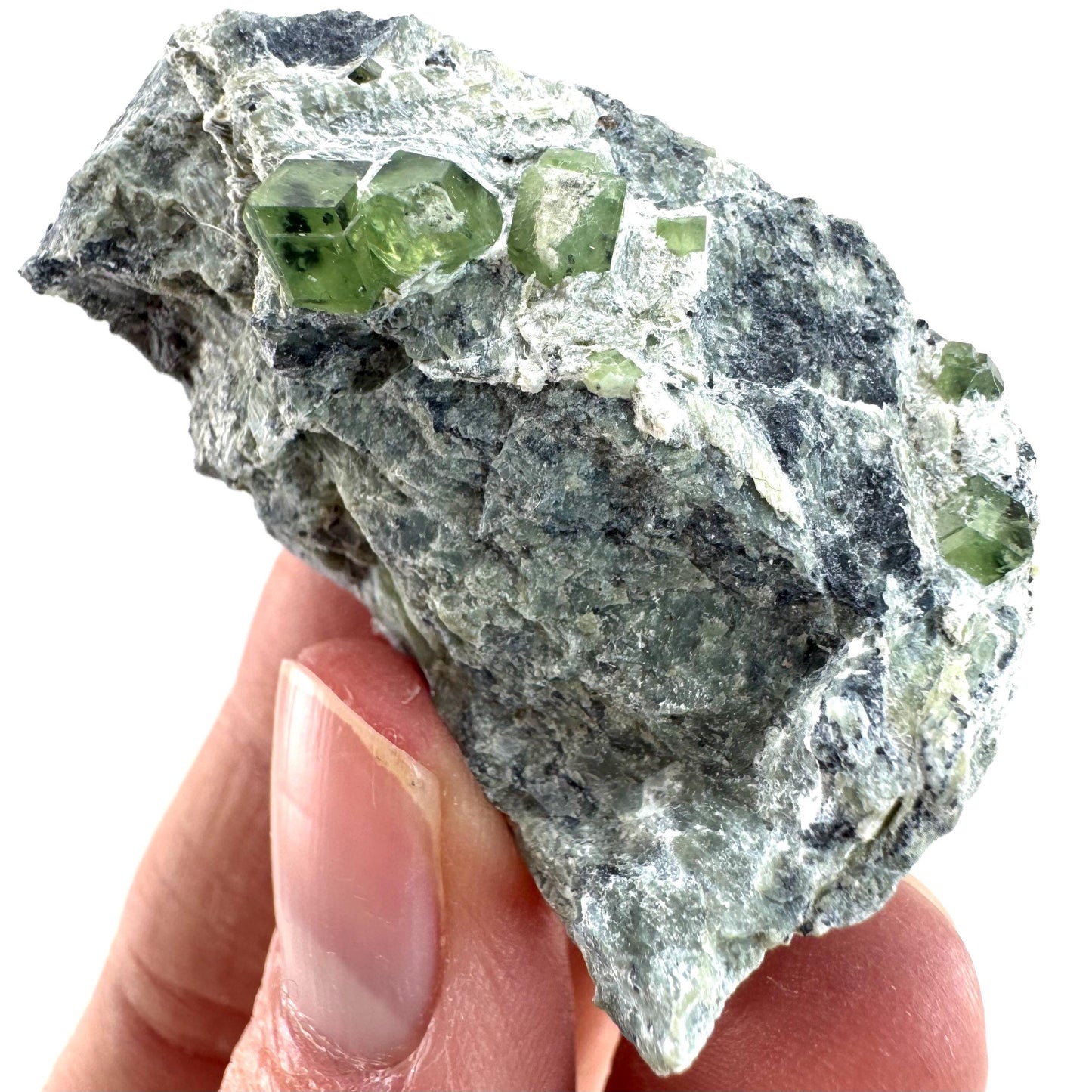 Demantoid Garnet on Matrix (Pakistan) | green garnet crystal, mineral specimen