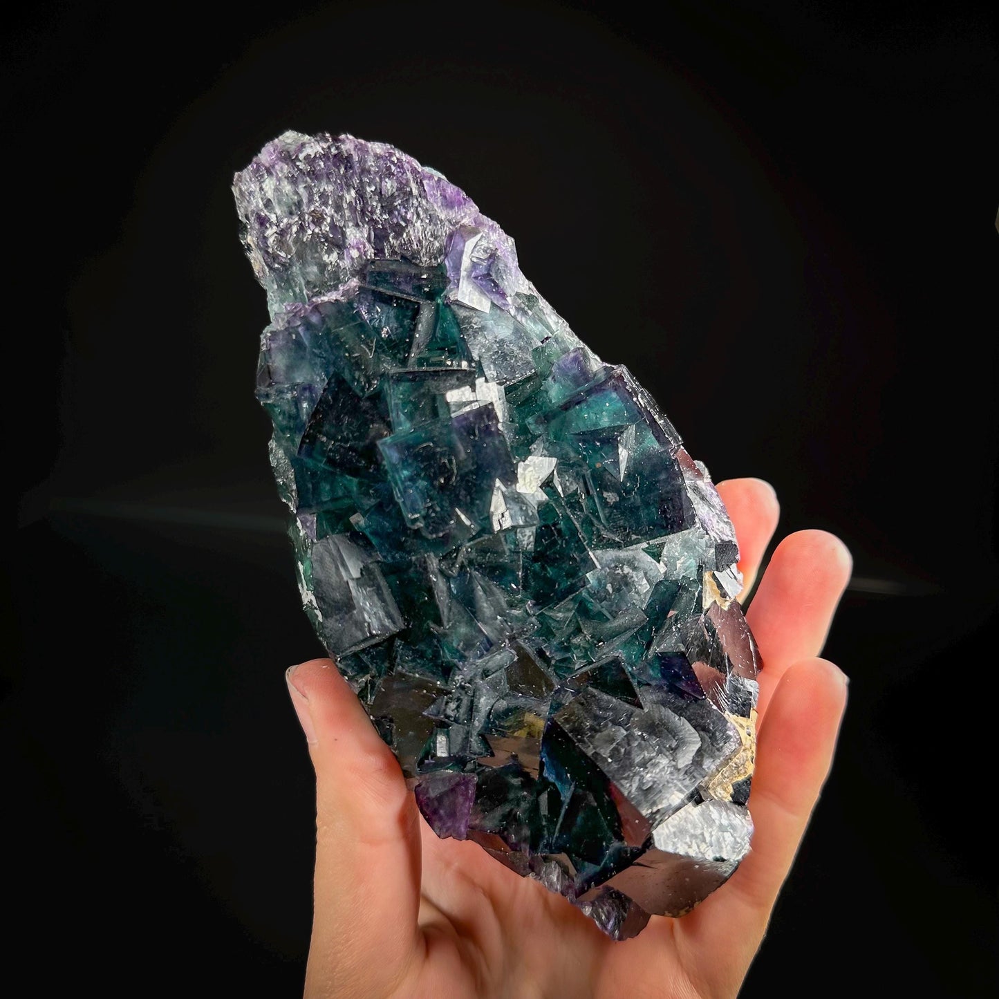 Okorusu Fluorite (Namibia) | green & purple fluorite crystal, mineral specimen