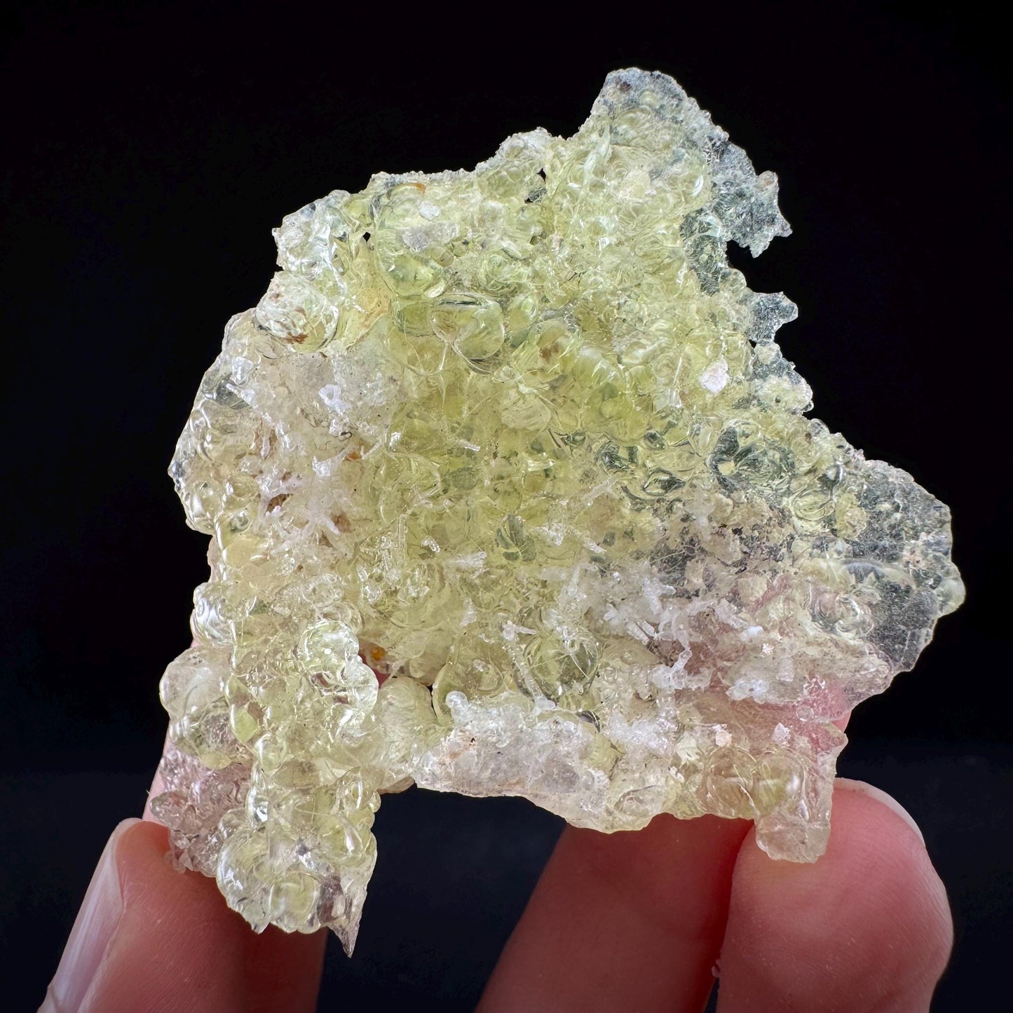 Hyalite Opal (Namibia) | UV reactive Hyalite Opal, daylight fluorescent, mineral specimen