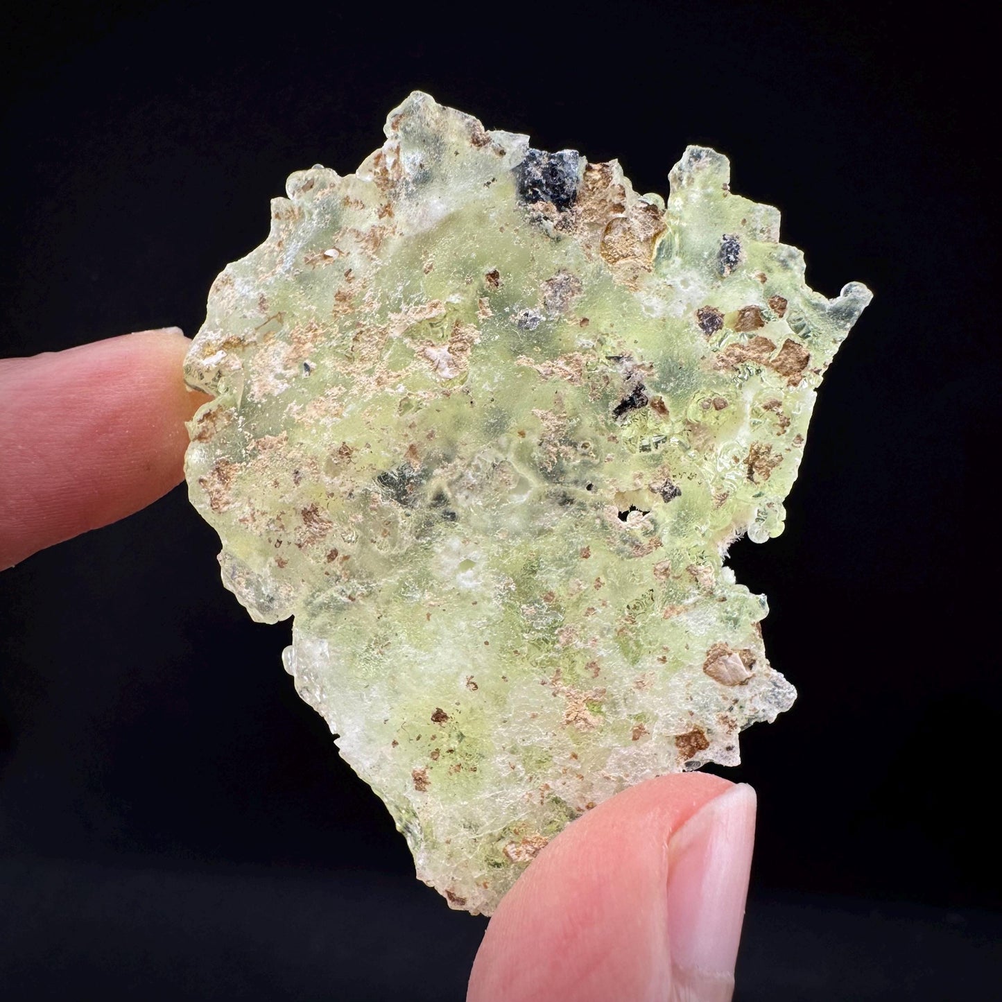 Hyalite Opal (Namibia) | UV reactive Hyalite Opal, daylight fluorescent, mineral specimen