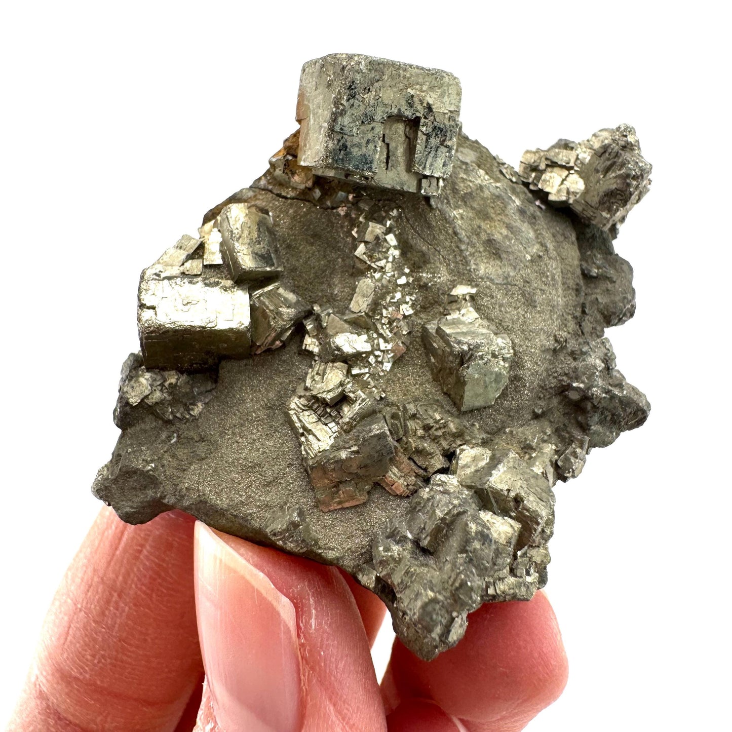 Pyrite (Indonesia) | natural pyrite cluster, pyrite crystal, mineral specimen