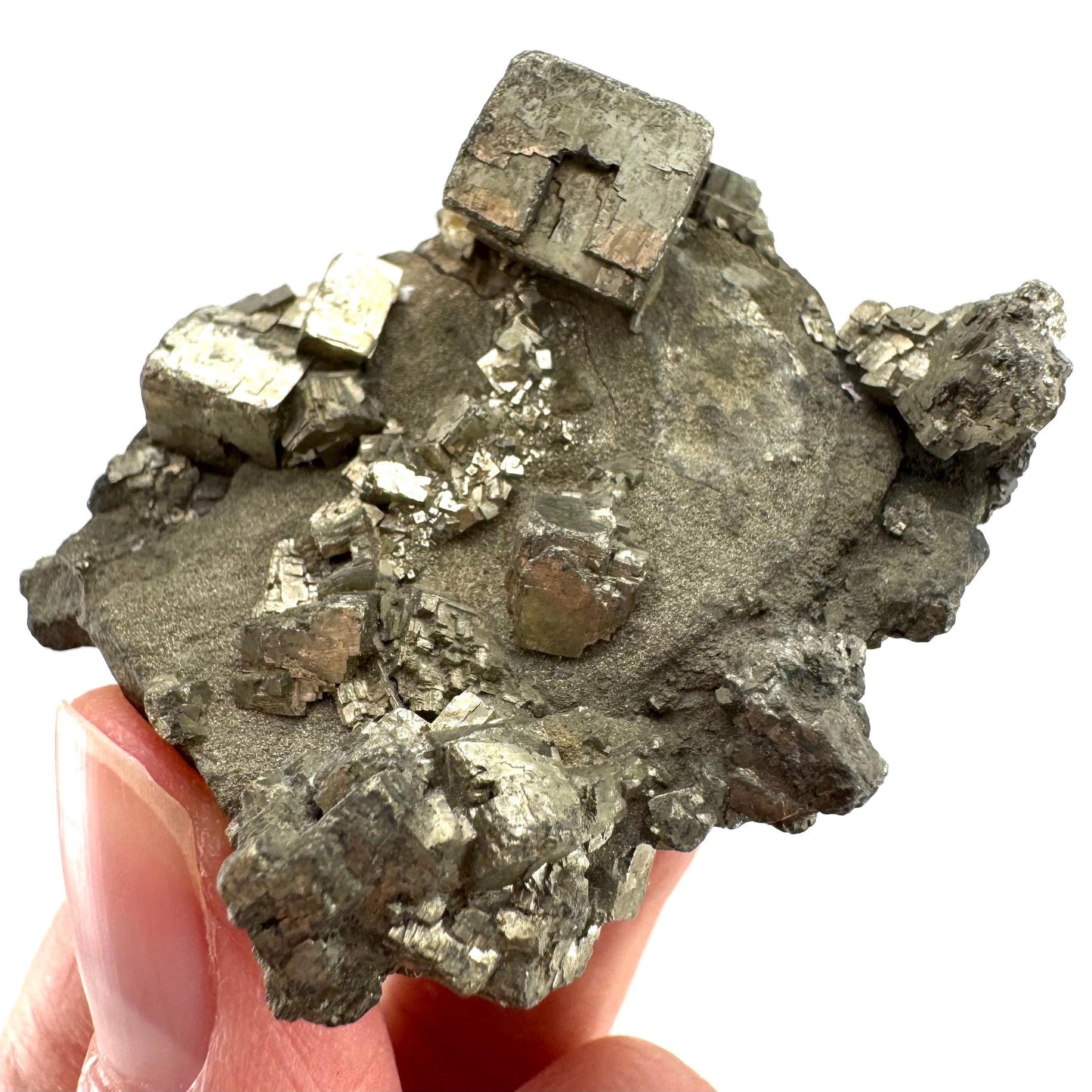 Pyrite (Indonesia) | natural pyrite cluster, pyrite crystal, mineral specimen