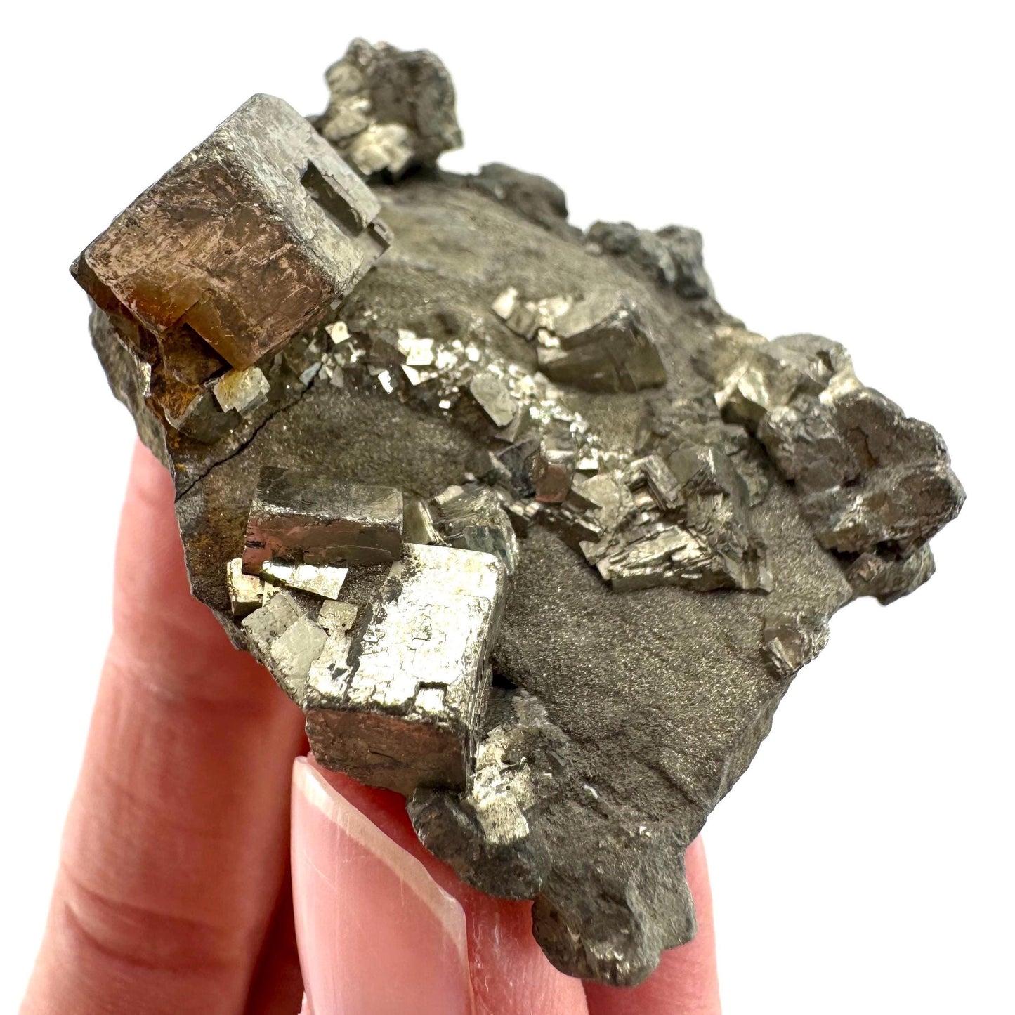 Pyrite (Indonesia) | natural pyrite cluster, pyrite crystal, mineral specimen