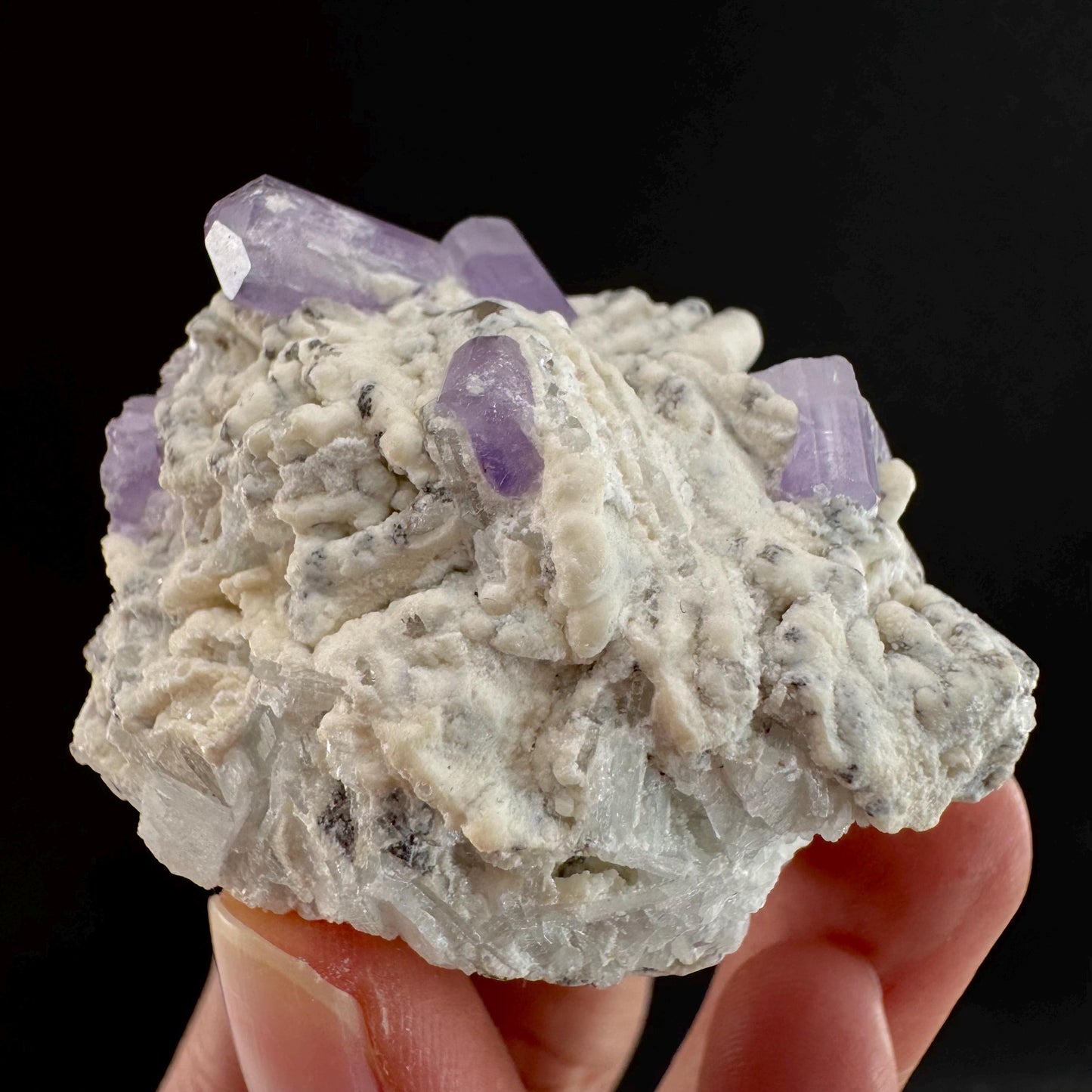 Purple Fluorapatite w/ Albite (Afghanistan) | fluorapatite crystal, natural purple apatite, mineral specimen
