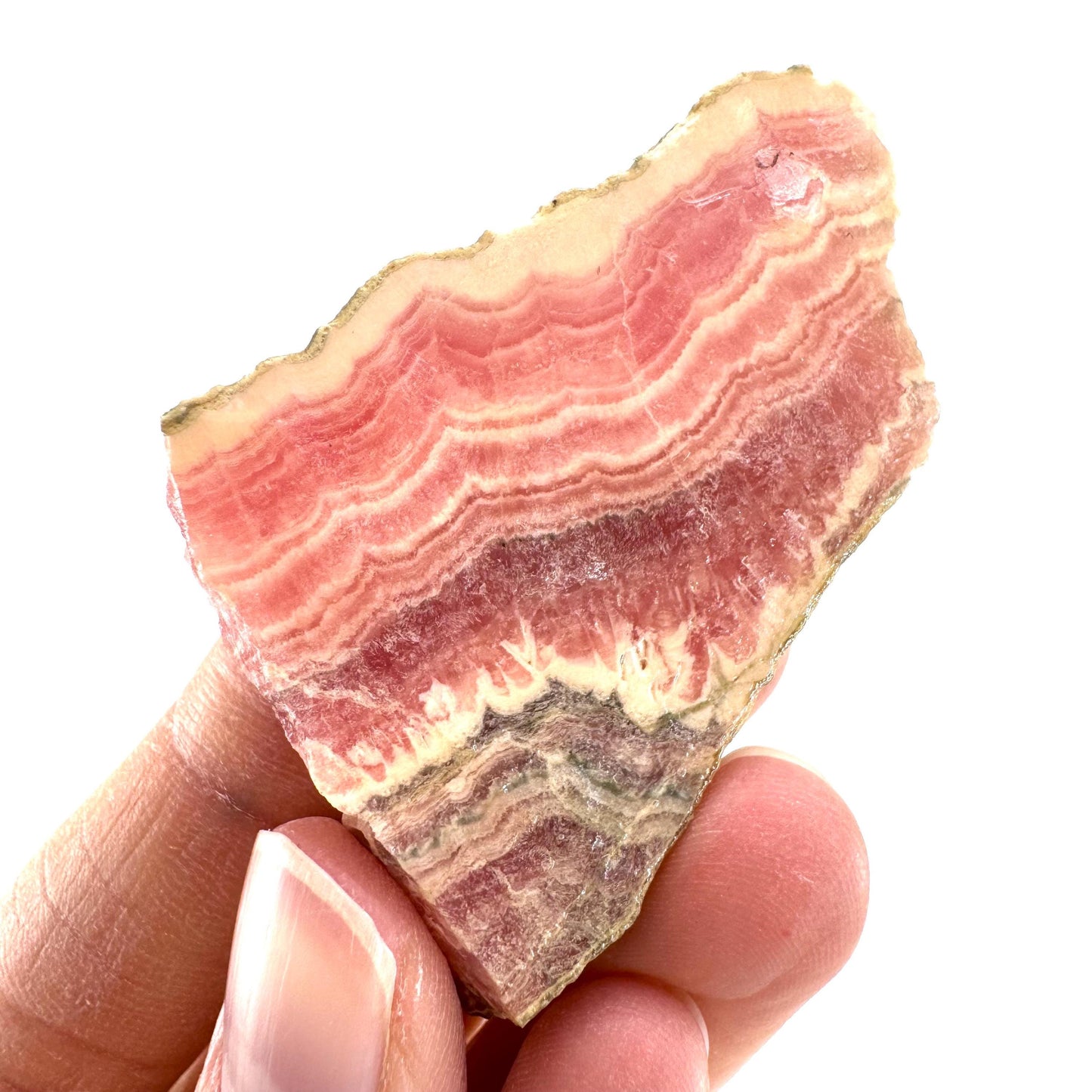 Polished Rhodochrosite (Argentina) | rhodochrosite crystal, rare mineral specimen