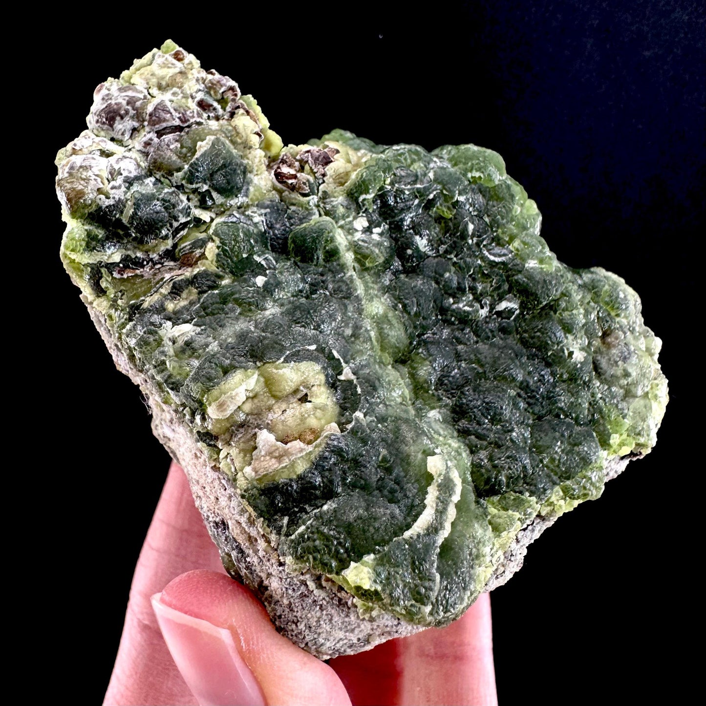 Cuprian Smithsonite (Arizona, USA) | green smithsonite crystal, rare mineral specimen