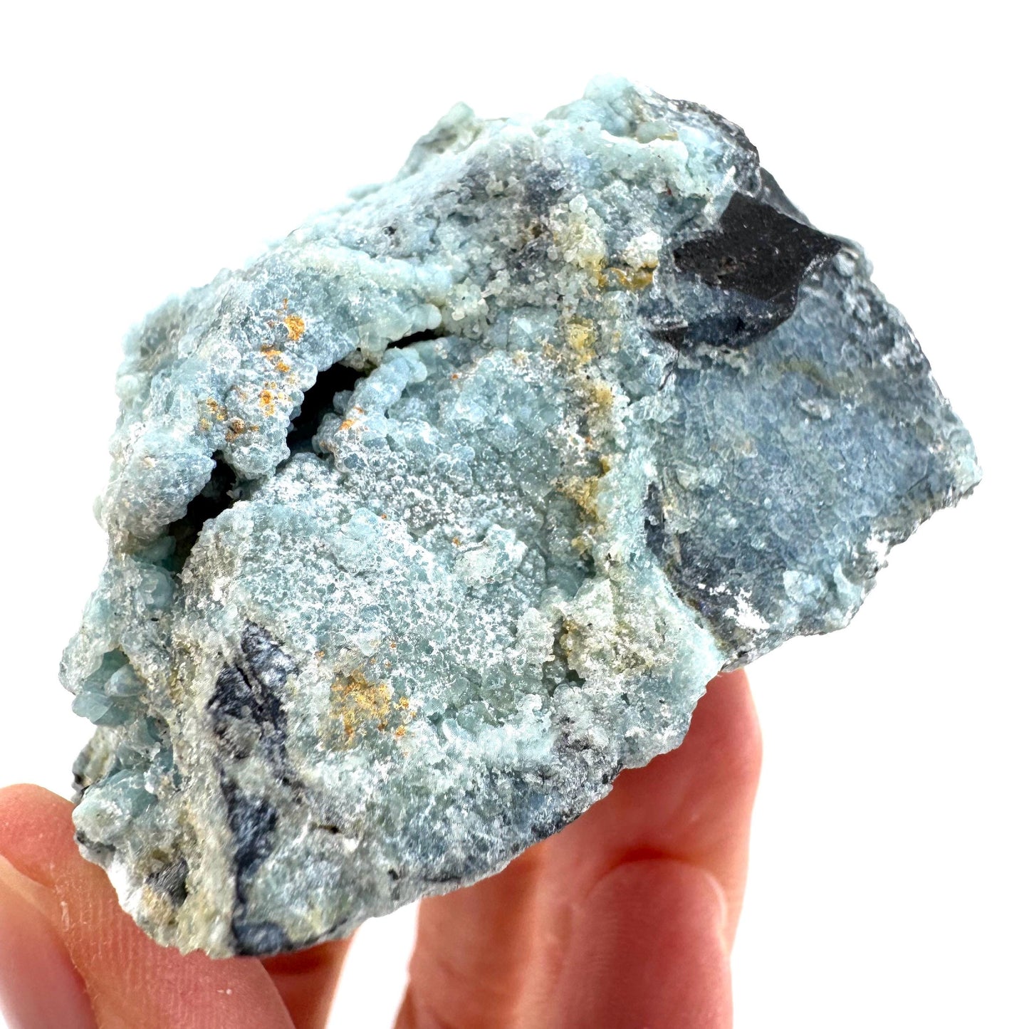 Blue Gibbsite | botryoidal gibbsite crystal, mineral specimen