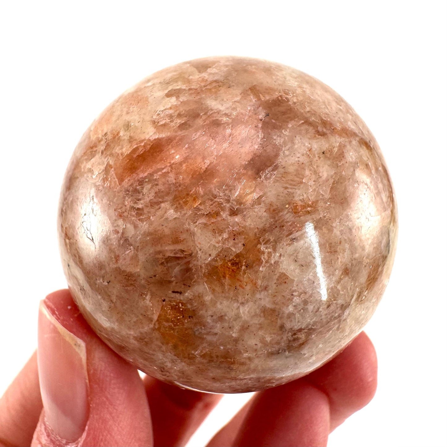 Sunstone Sphere (India) | polished sunstone crystal ball, crystal sphere