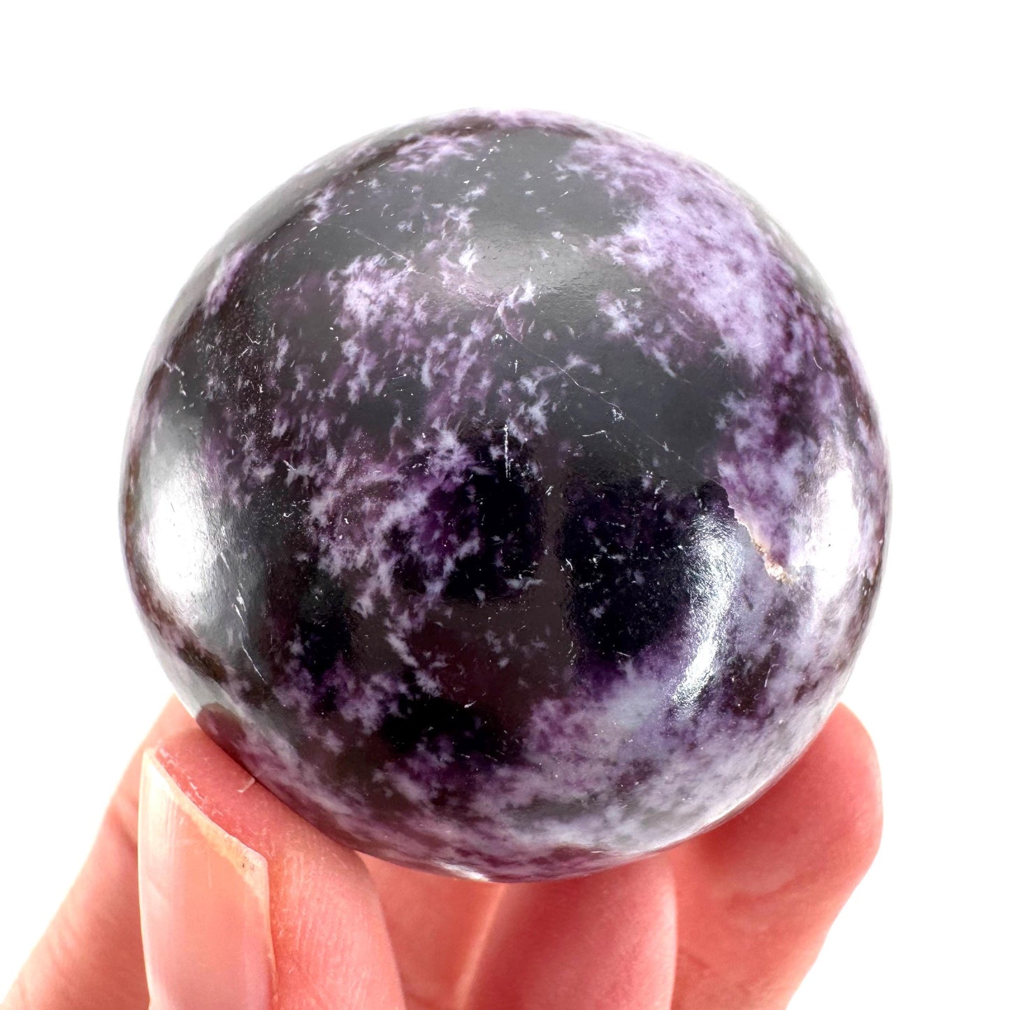 Kammererite Sphere (India) | polished kammererite crystal ball, crystal sphere